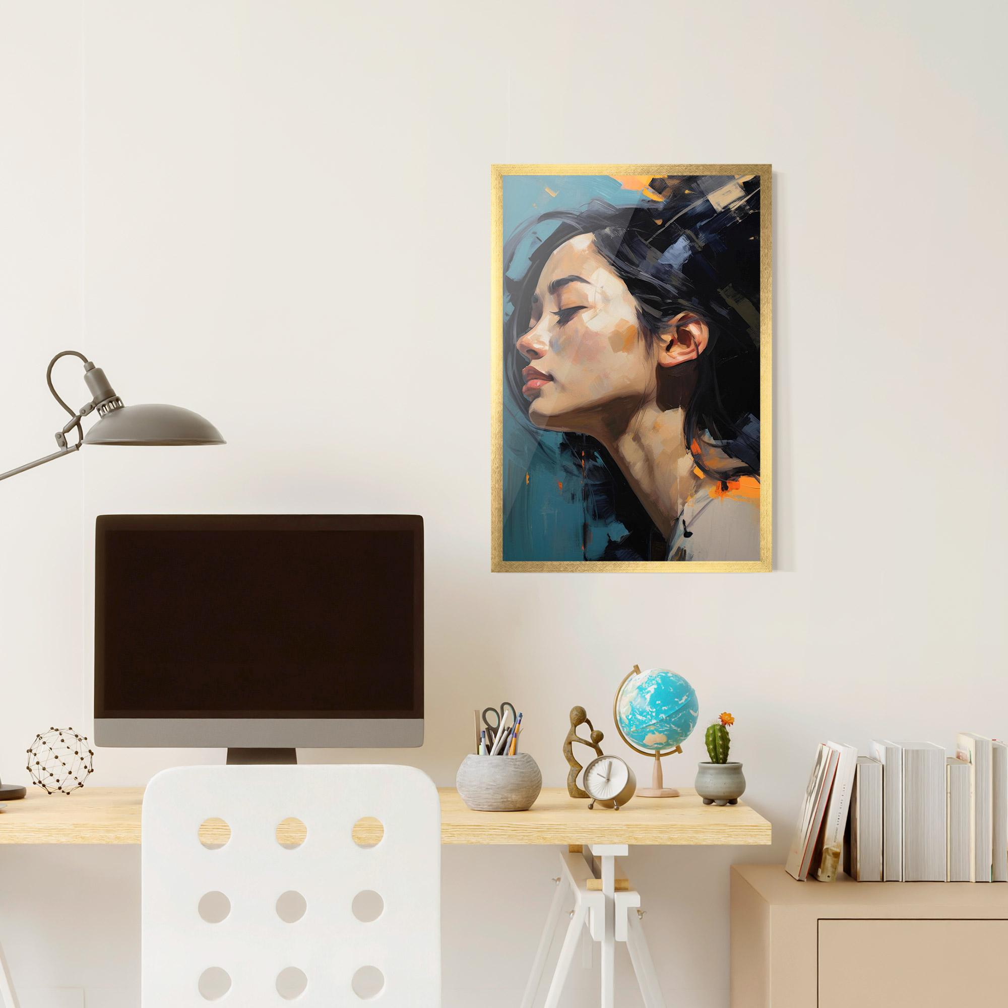 Plakat w Ramie Acrylic Asian Portrait mockup 6