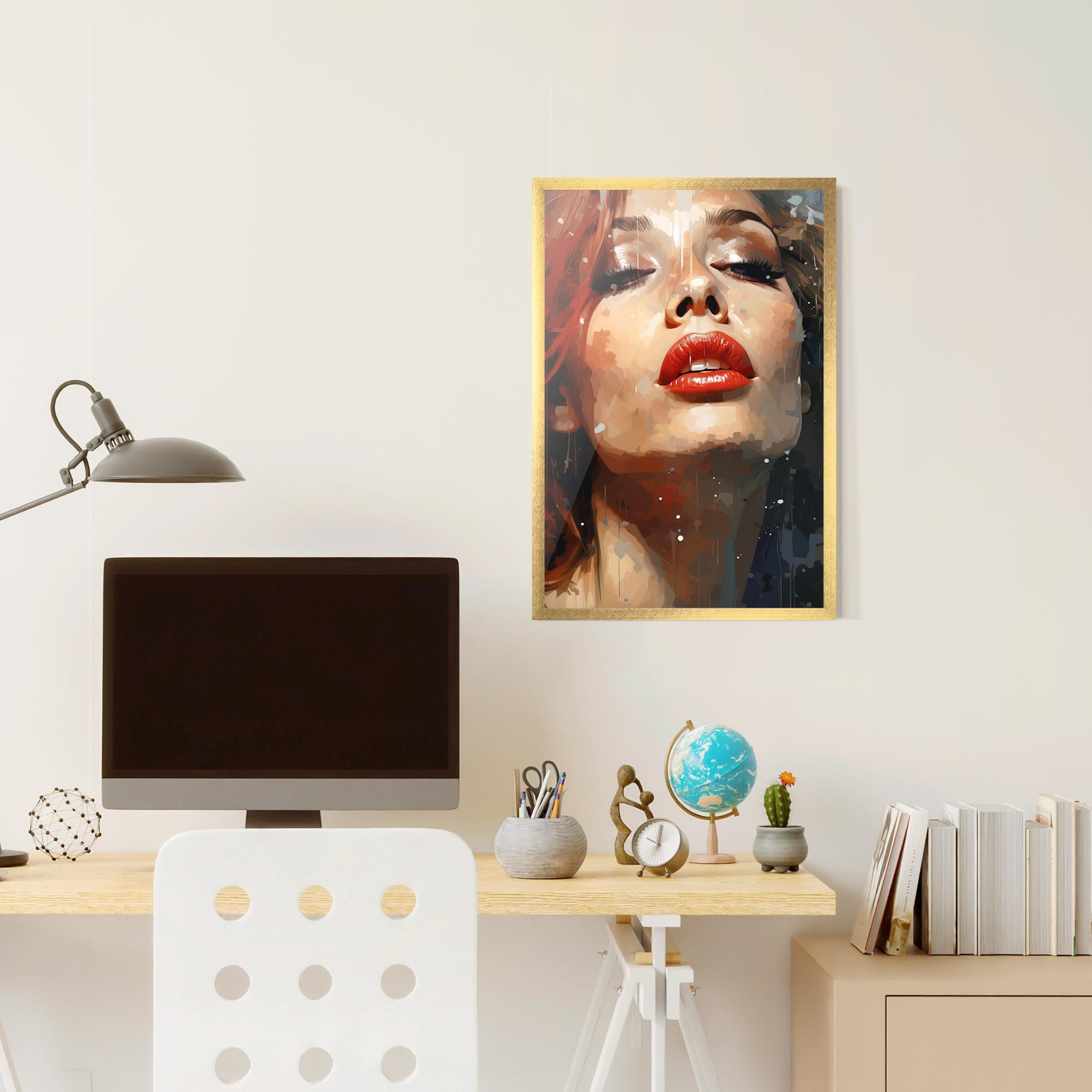 Plakat w Ramie Close Up Look Portrait mockup 6