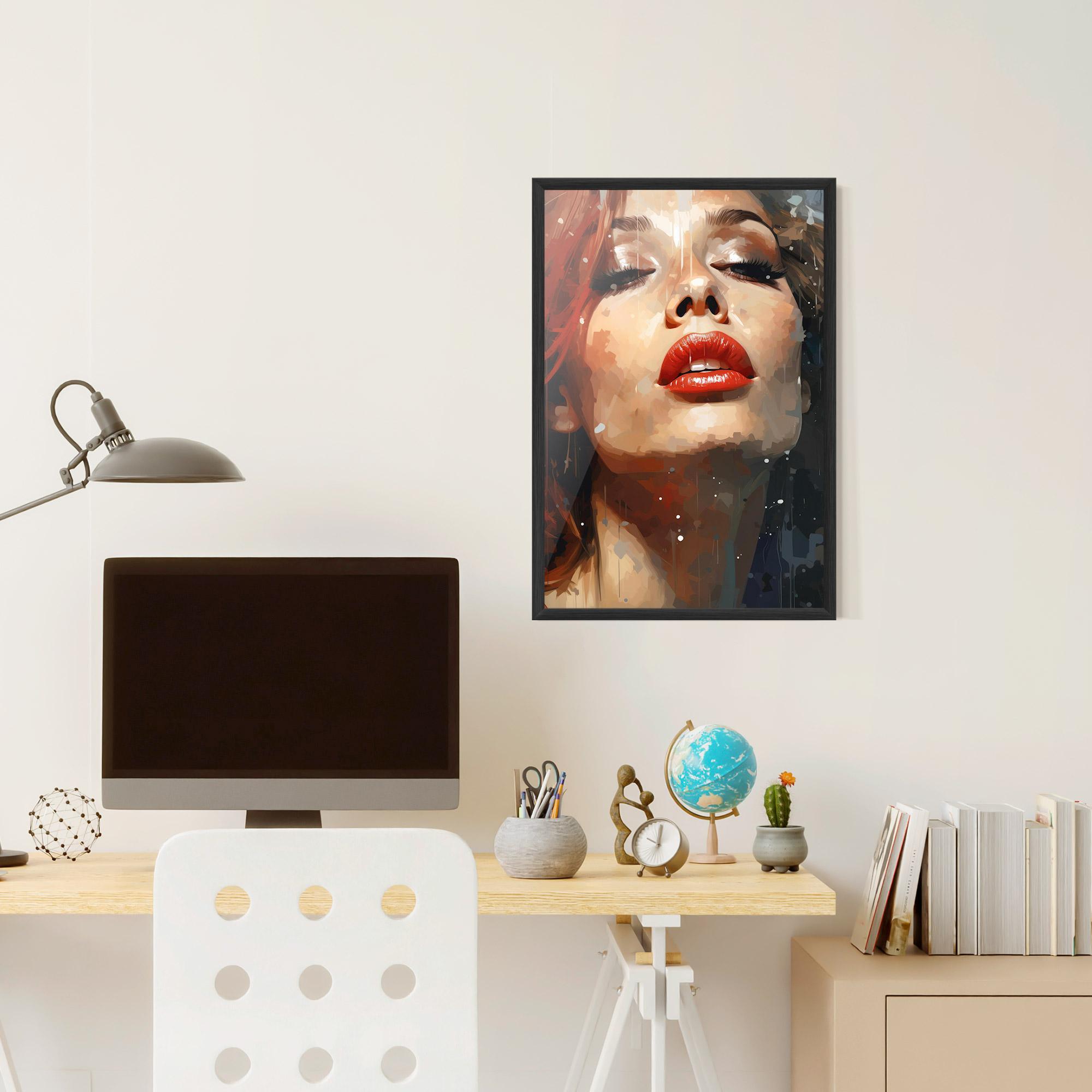 Plakat w Ramie Close Up Look Portrait mockup 6