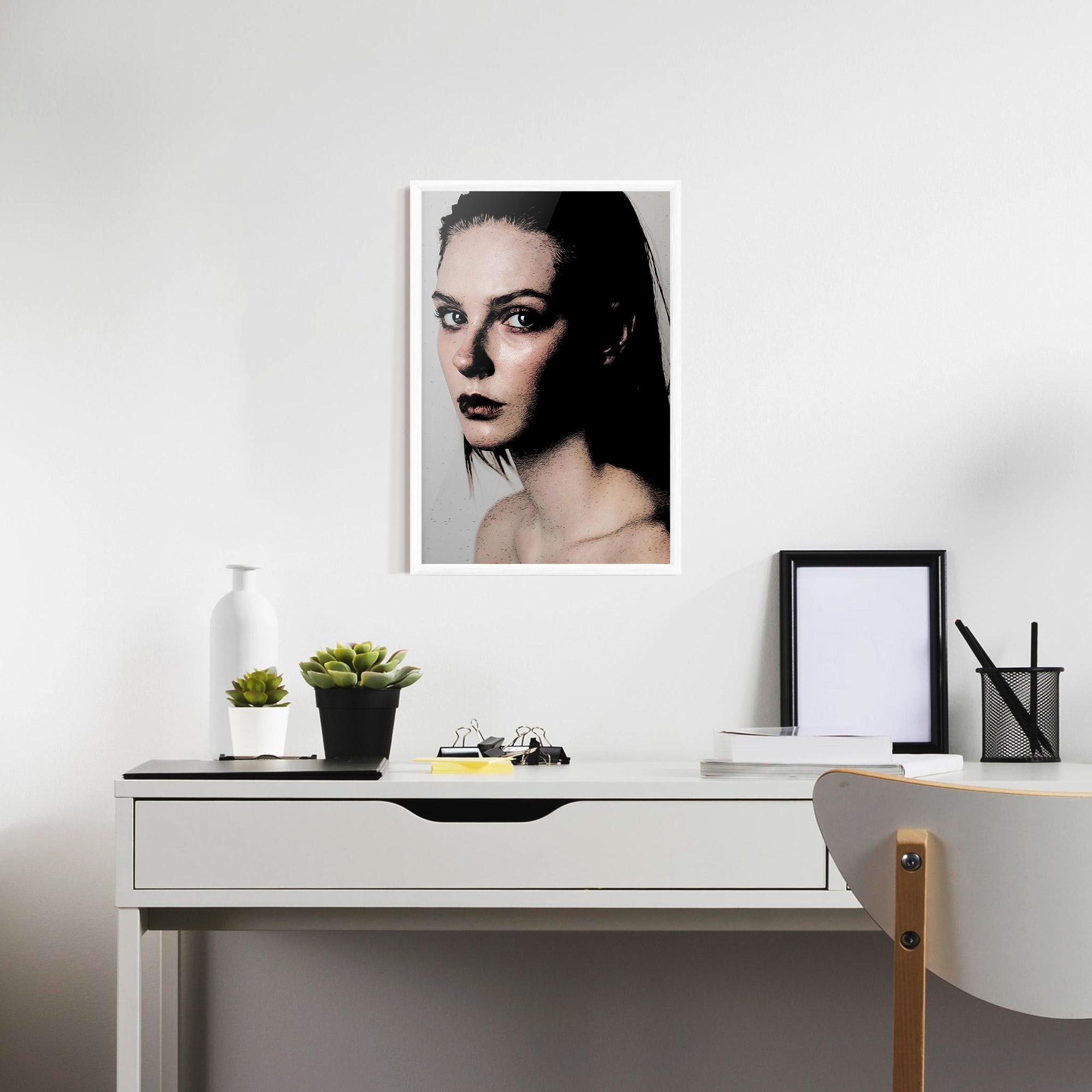 Plakat w Ramie Big Eyes Portrait mockup 7