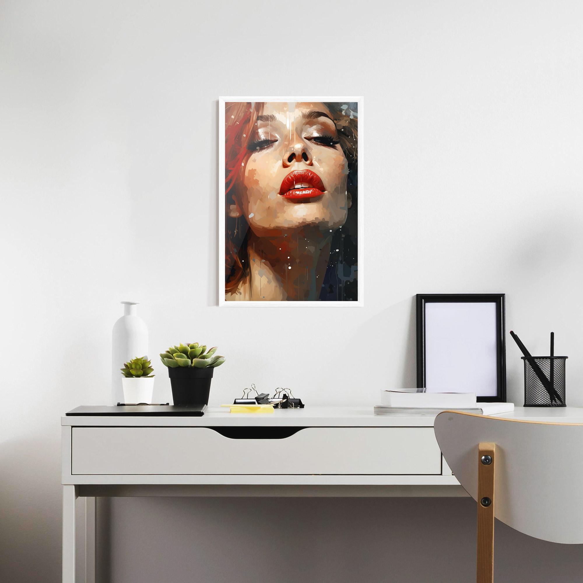 Plakat w Ramie Close Up Look Portrait mockup 7