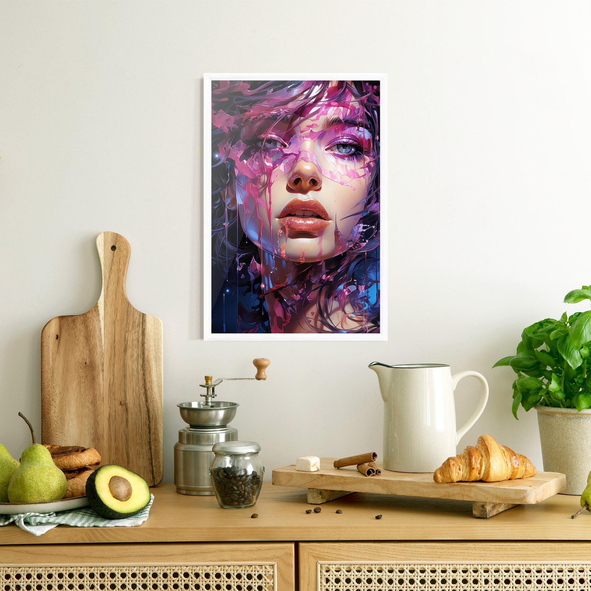 Plakat w Ramie Cute Purple Girl mockup 8