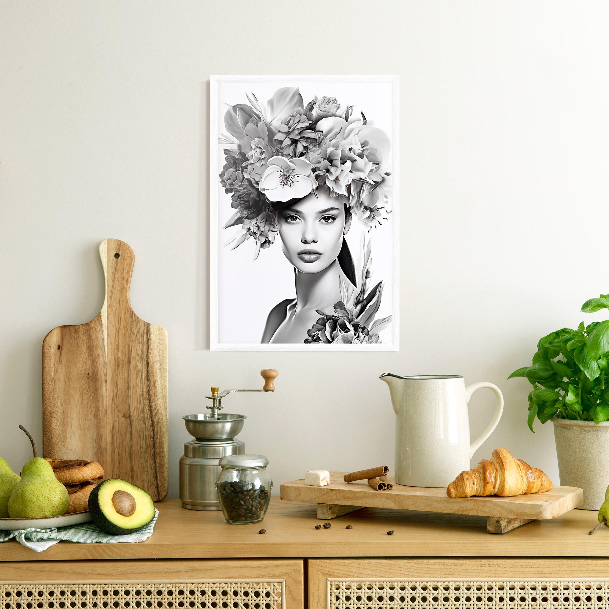 Plakat w Ramie Flower Crown Woman mockup 8