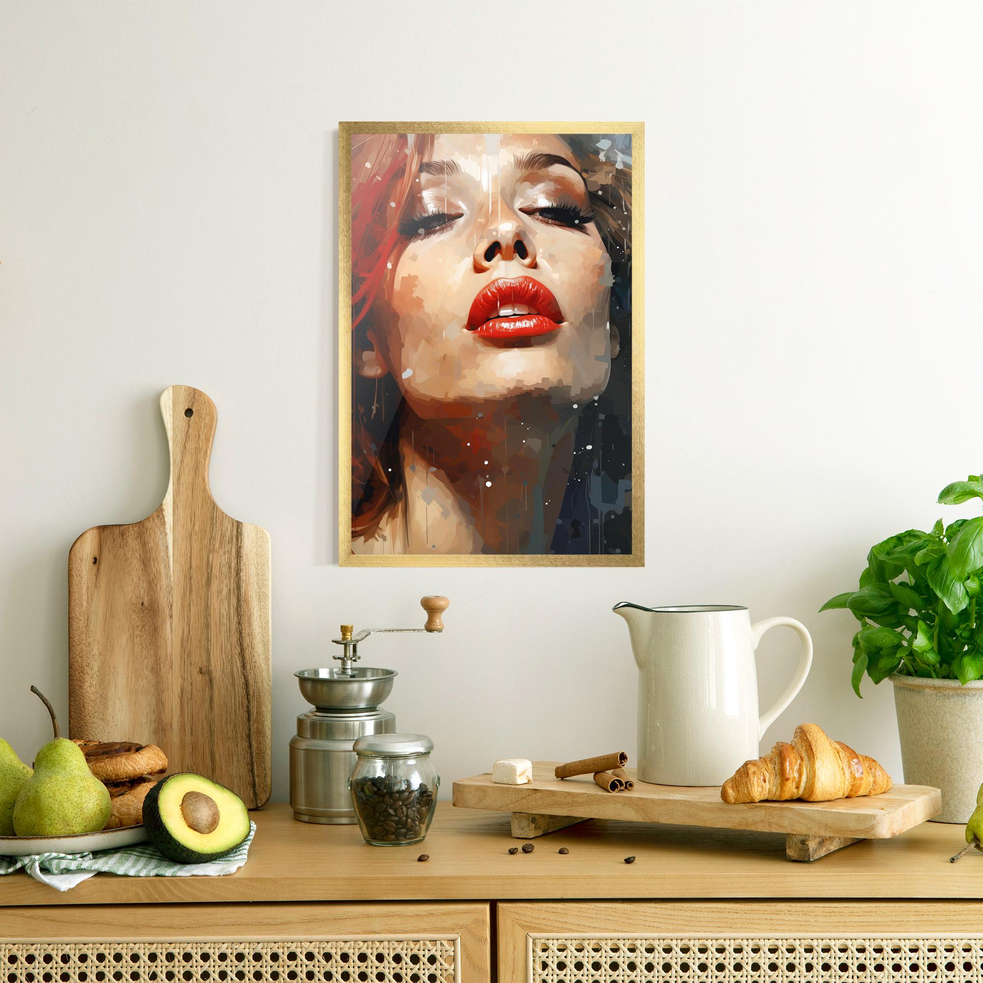 Plakat w Ramie Close Up Look Portrait mockup 8