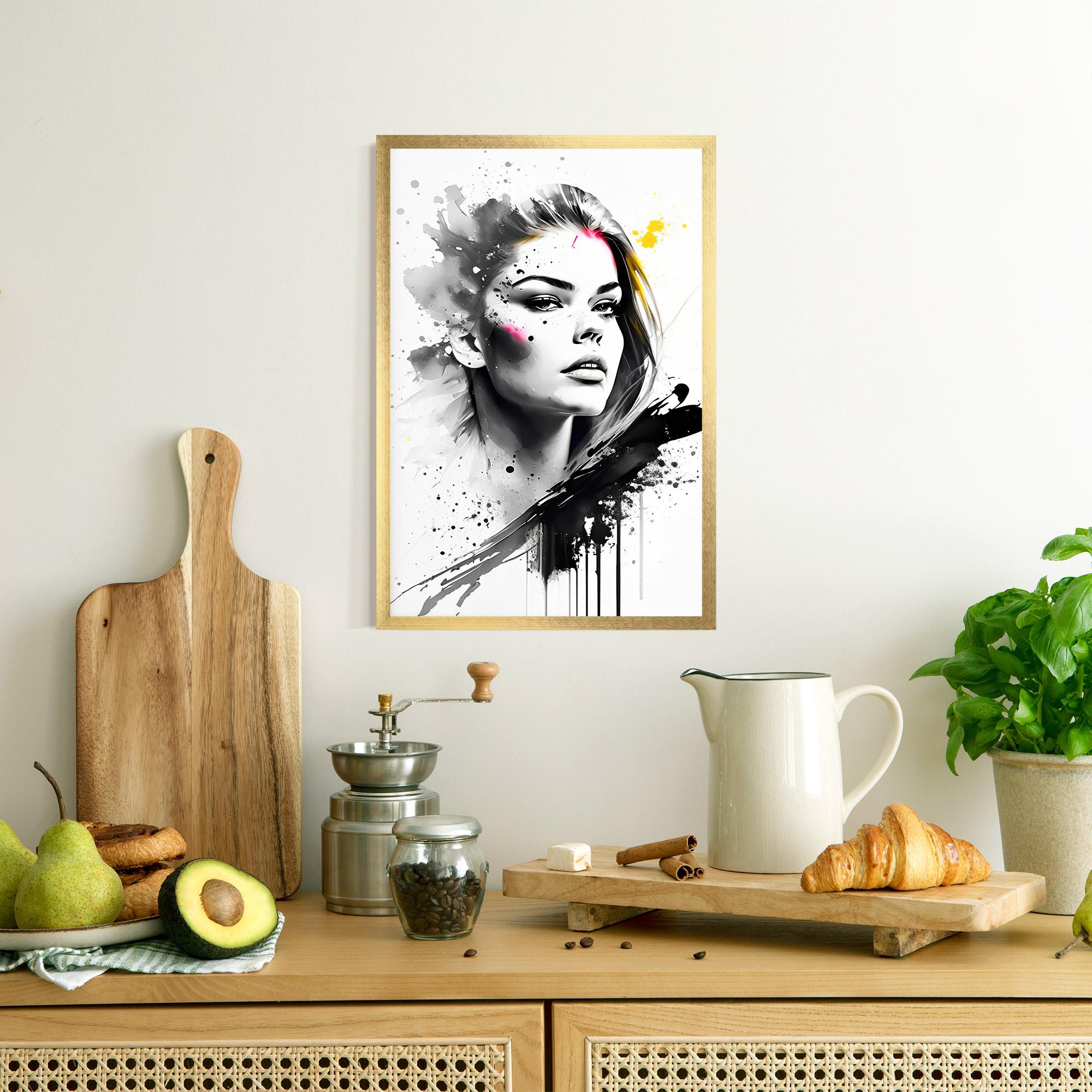 Plakat w Ramie Ink Splash Portrait mockup 8