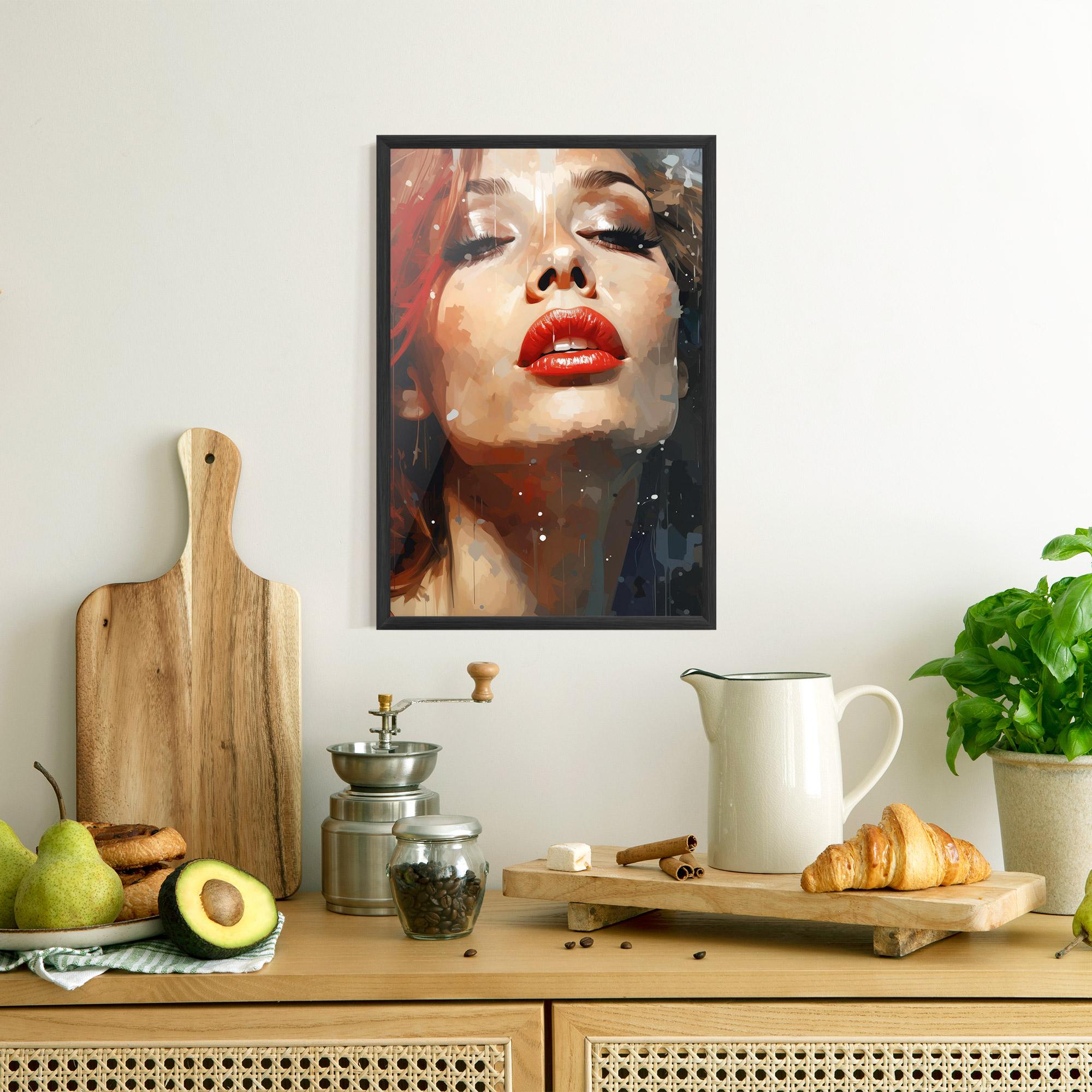 Plakat w Ramie Close Up Look Portrait mockup 8