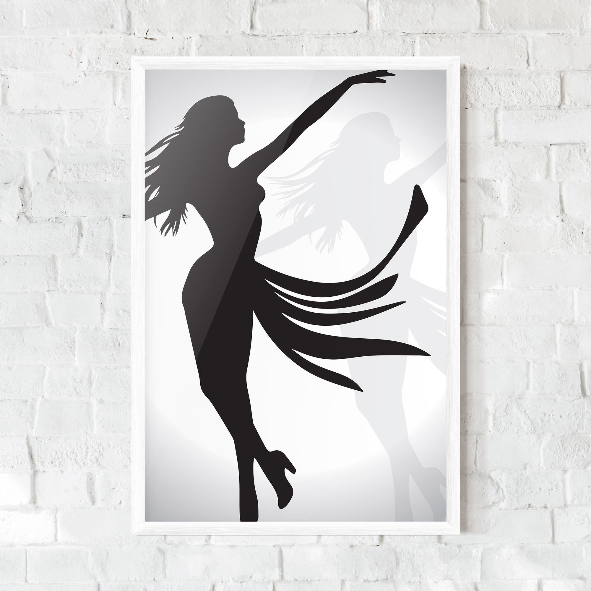 Plakat w Ramie Dance Shilouette mockup 0