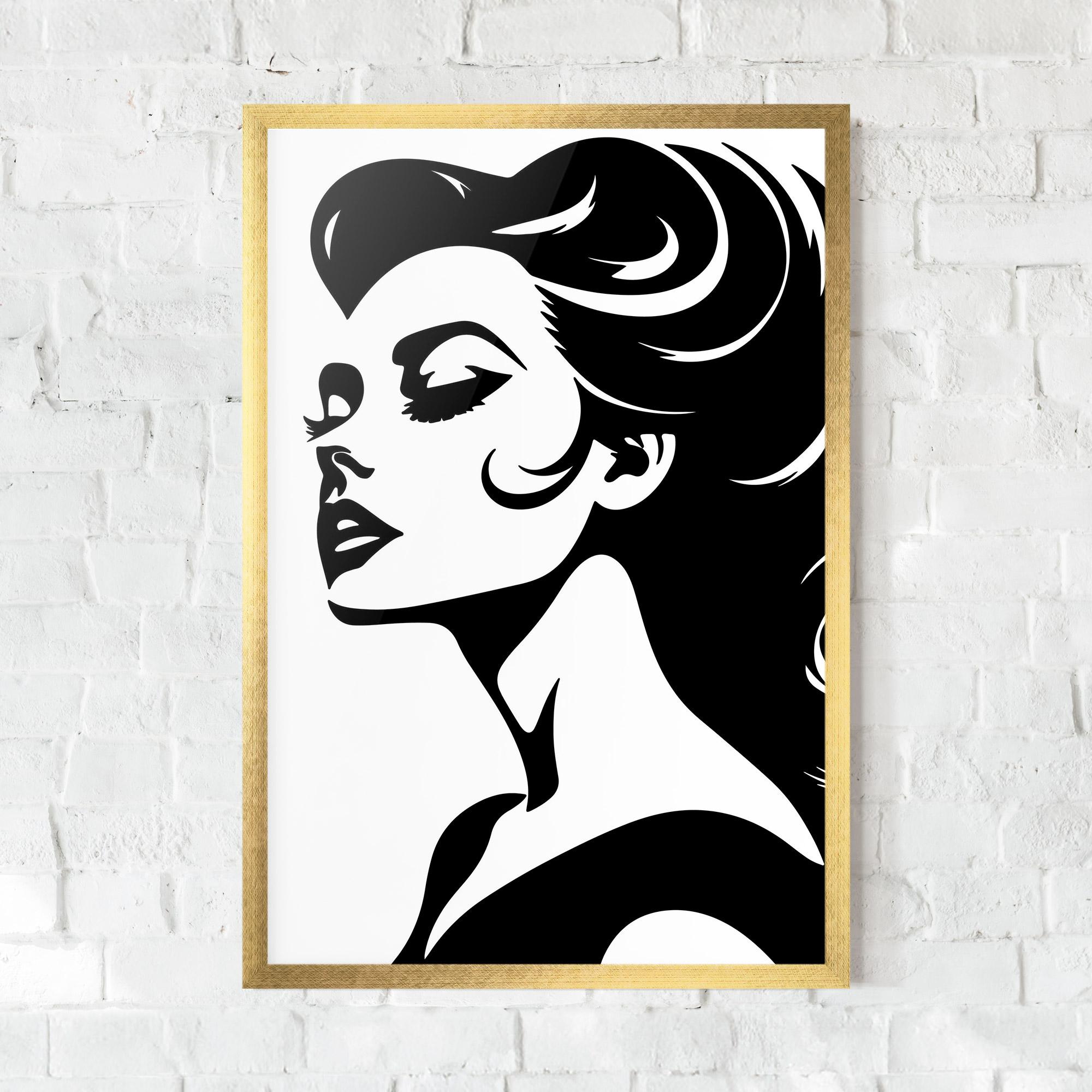 Plakat w Ramie Eyeliner Shilouette mockup 0