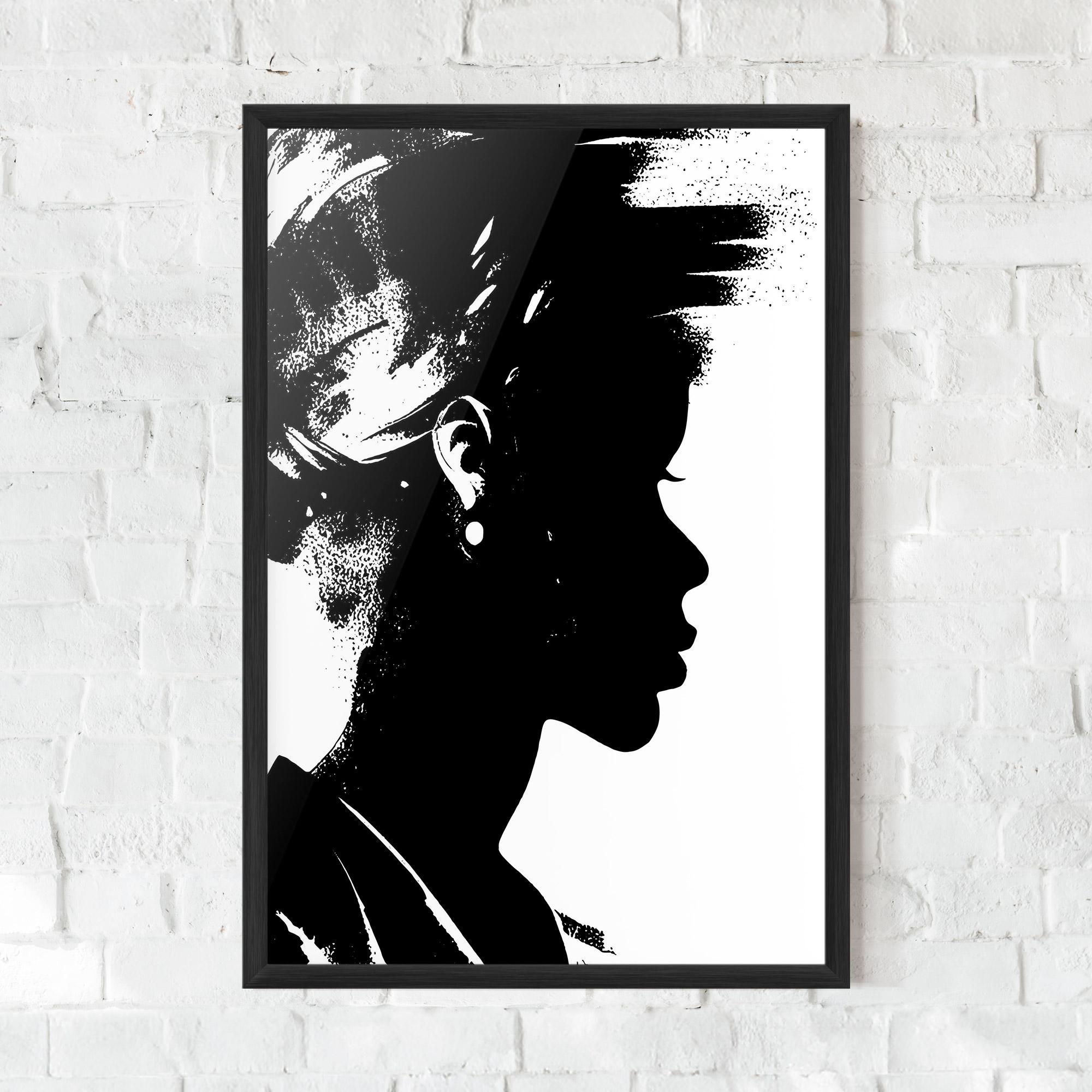 Plakat w Ramie Black Silhouette mockup 0