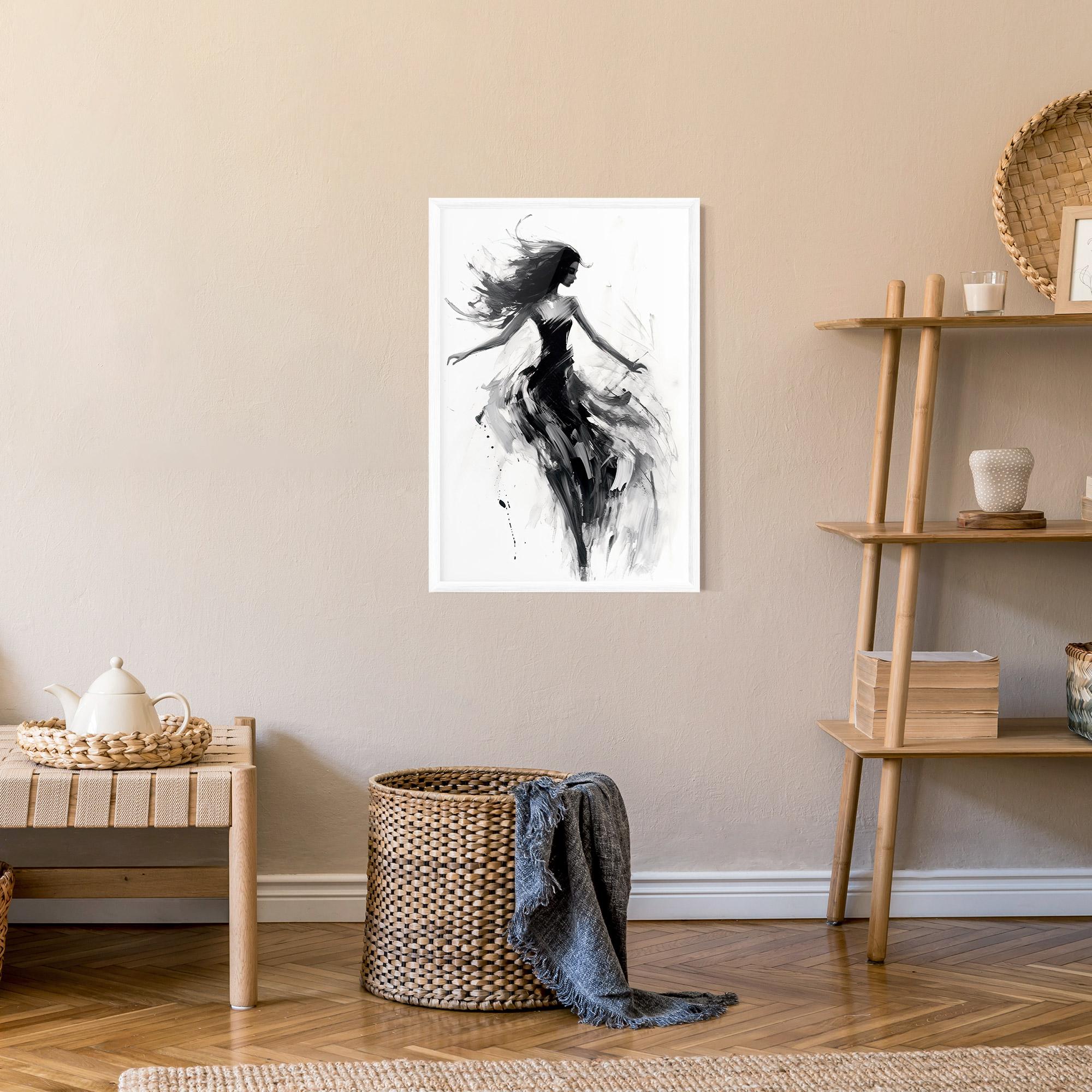 Plakat w Ramie Black Ink Woman mockup 9