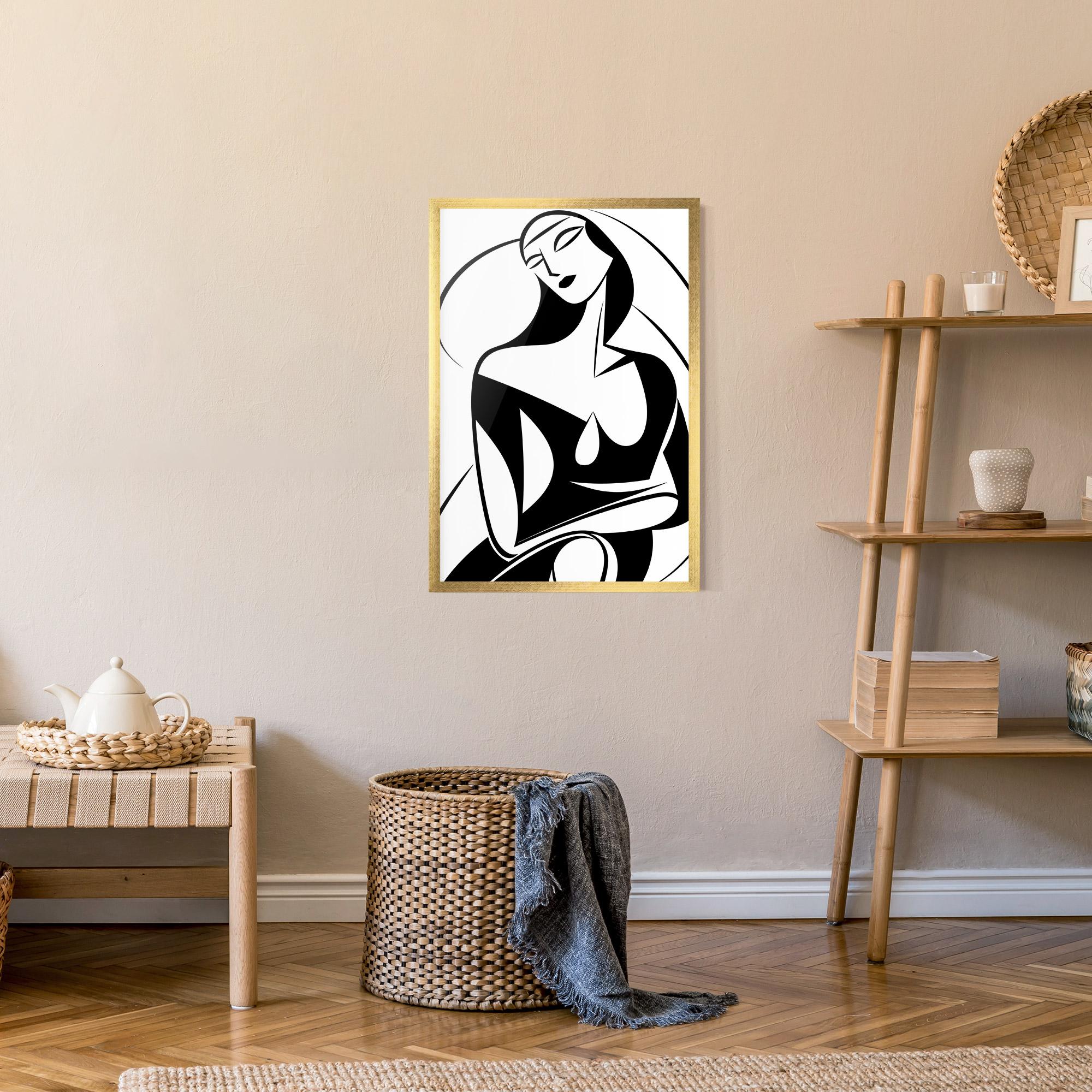 Plakat w Ramie Pretty Woman Shilouette mockup 9