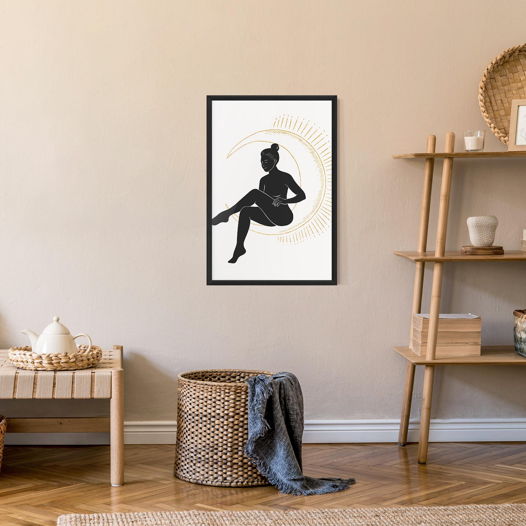 Plakat w Ramie Sitting On The Moon mockup 9