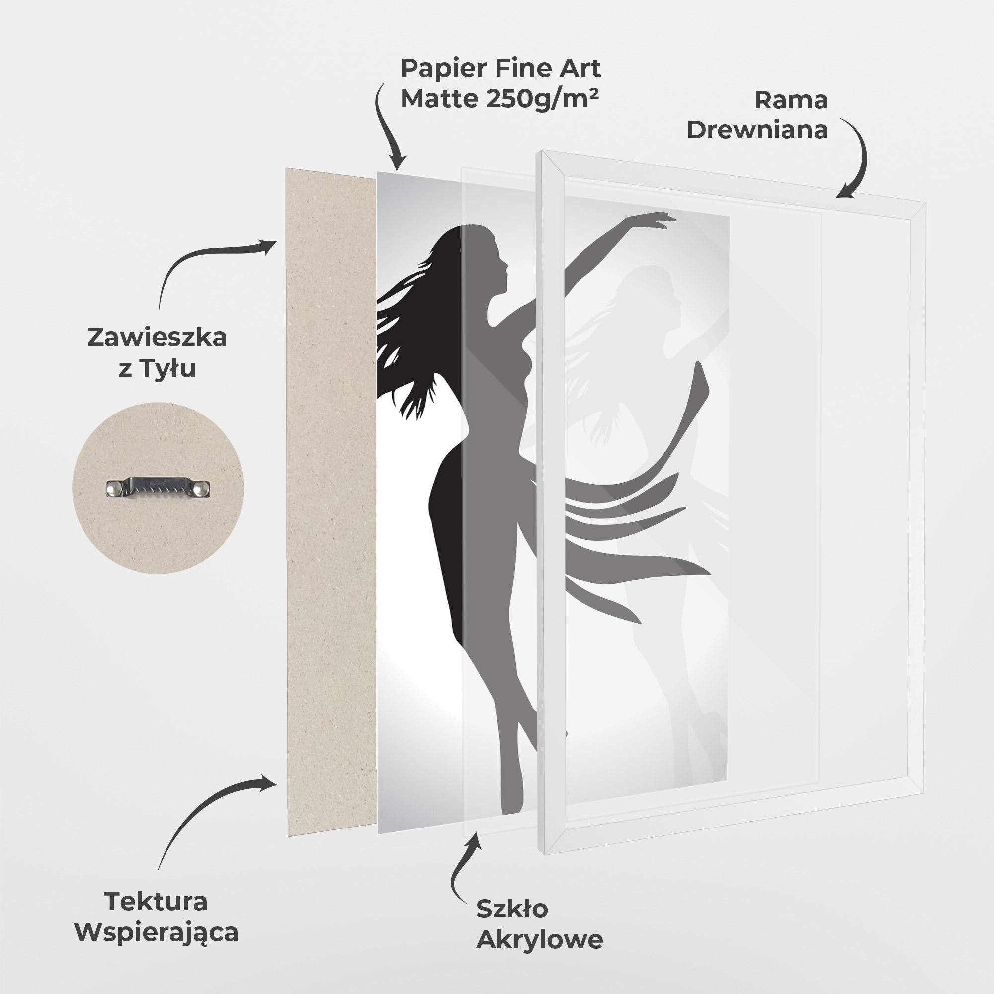 Plakat w Ramie Dance Shilouette mockup 1