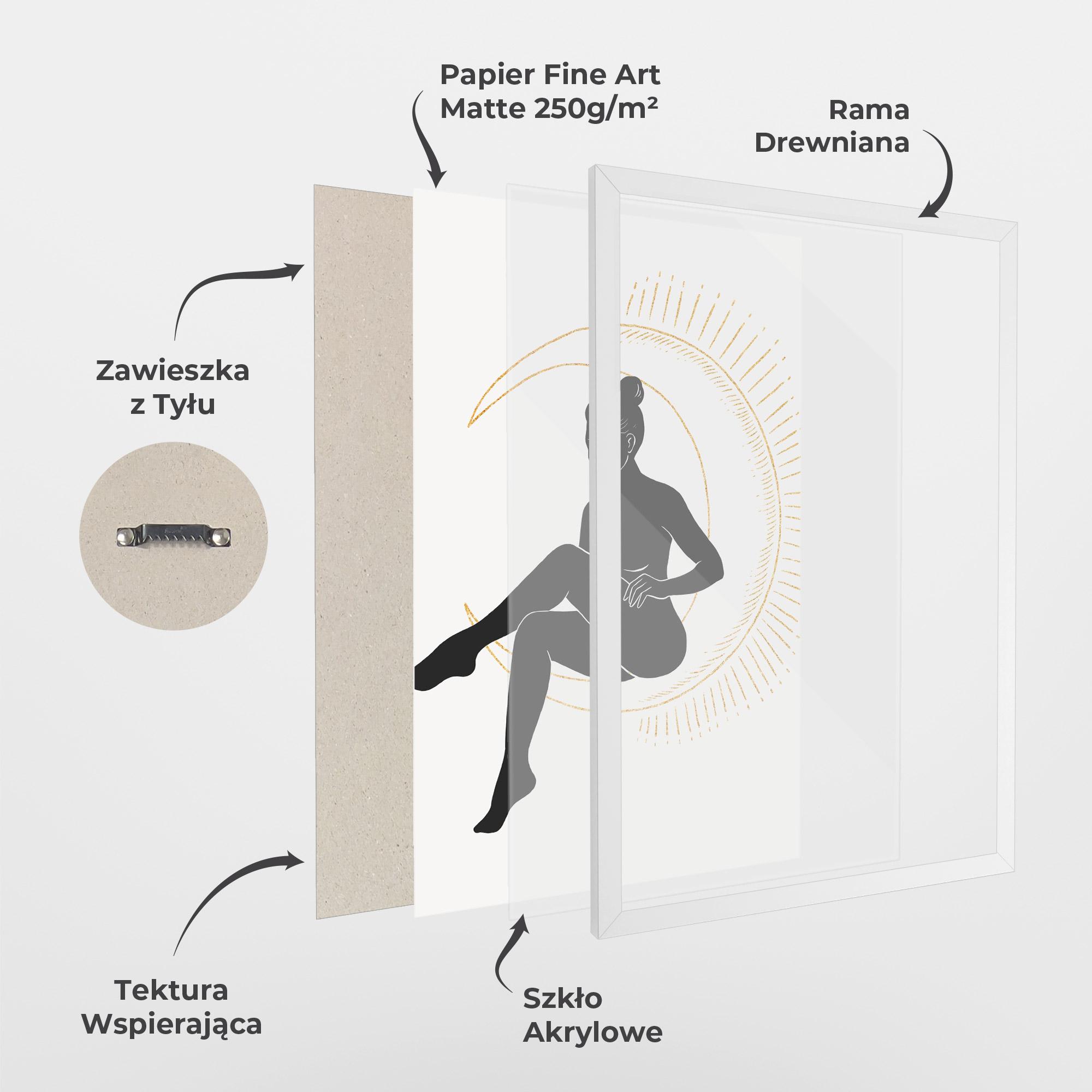 Plakat w Ramie Sitting On The Moon mockup 1