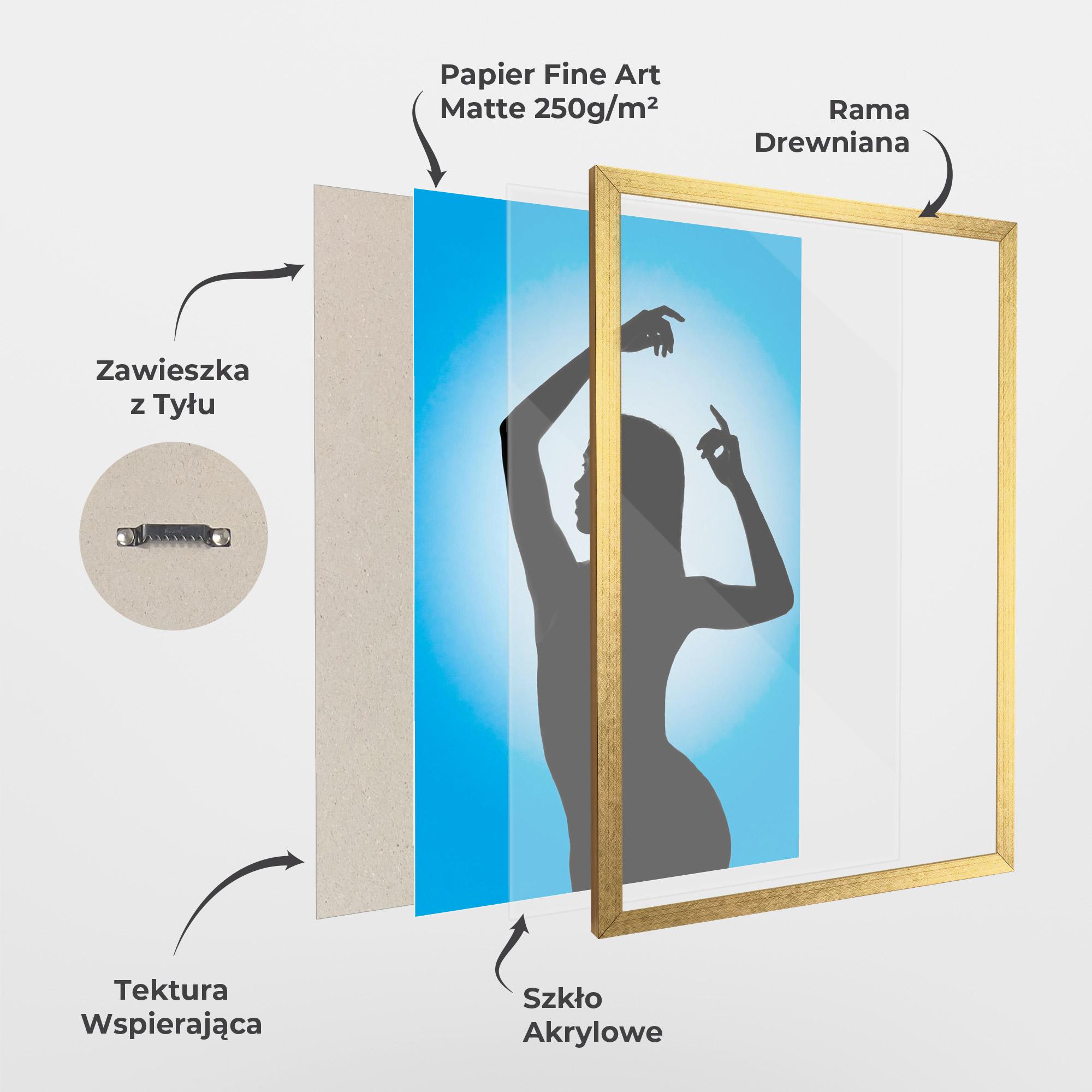 Plakat w Ramie Blue Background mockup 1