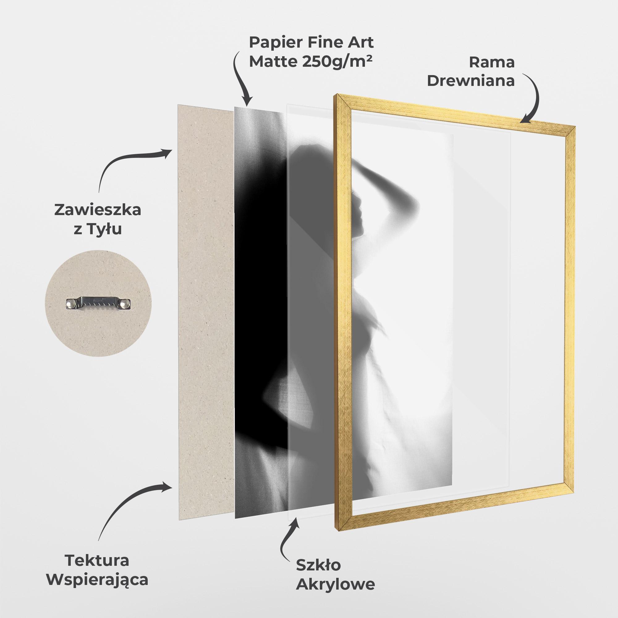 Plakat w Ramie Blurred Girl mockup 1