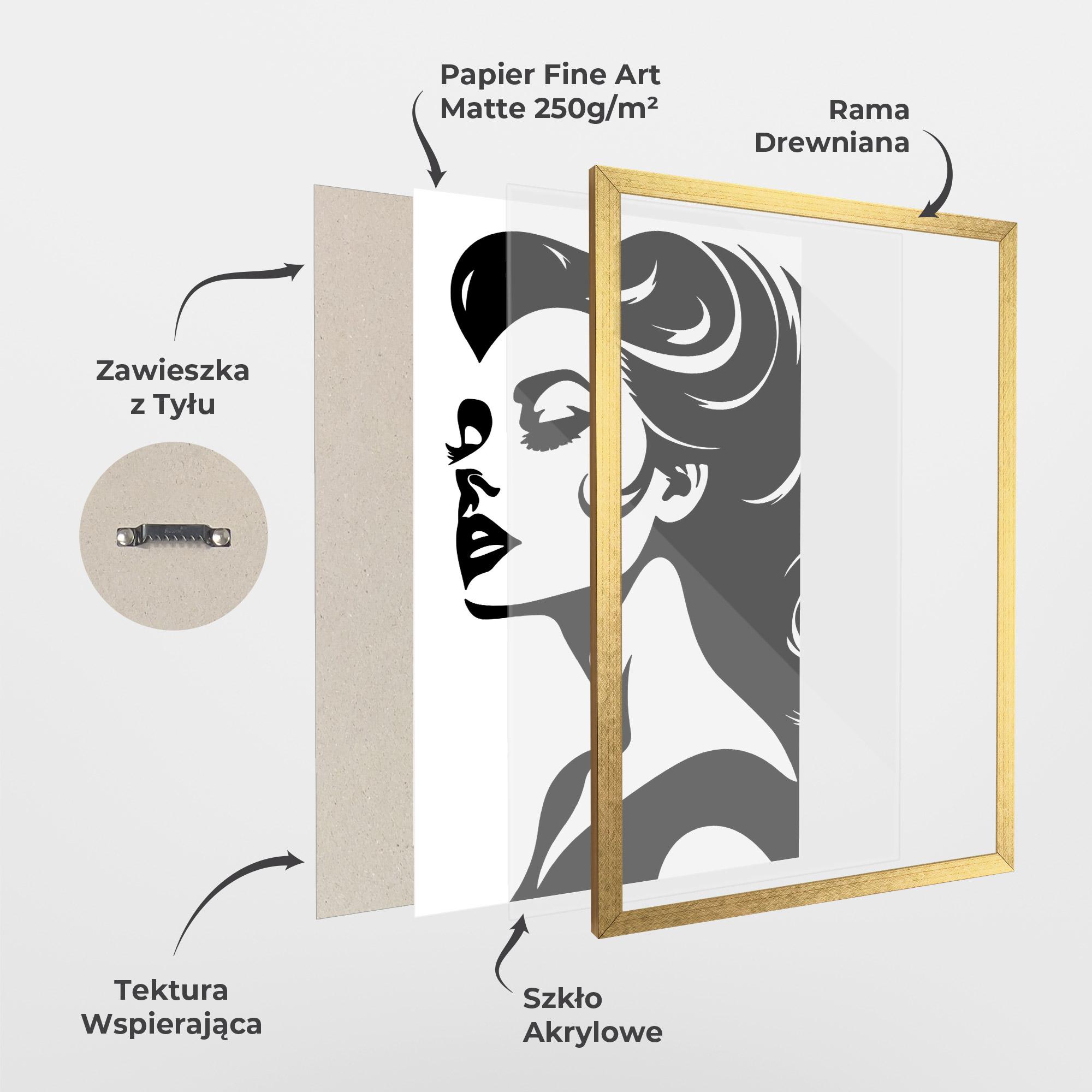 Plakat w Ramie Eyeliner Shilouette mockup 1