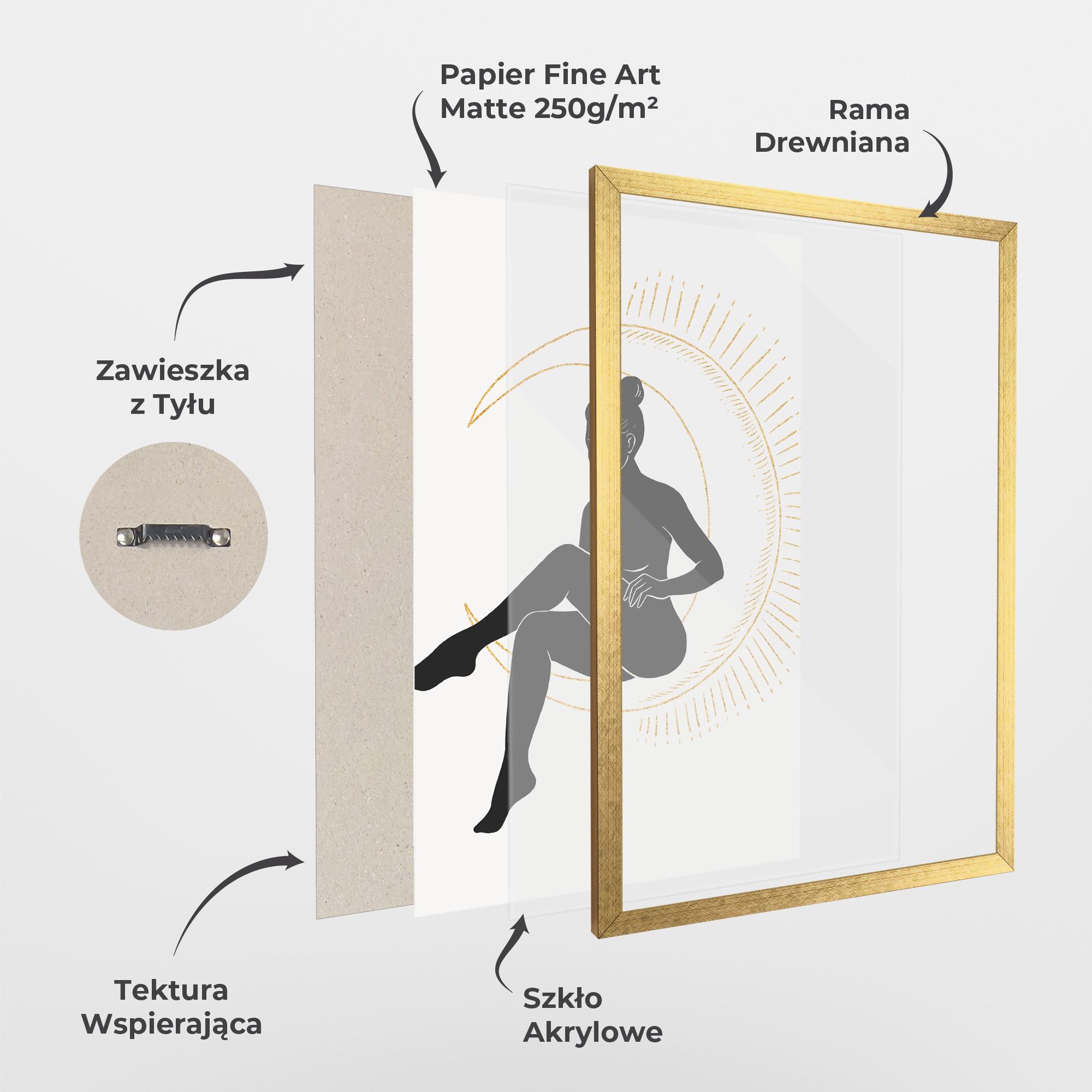 Plakat w Ramie Sitting On The Moon mockup 1