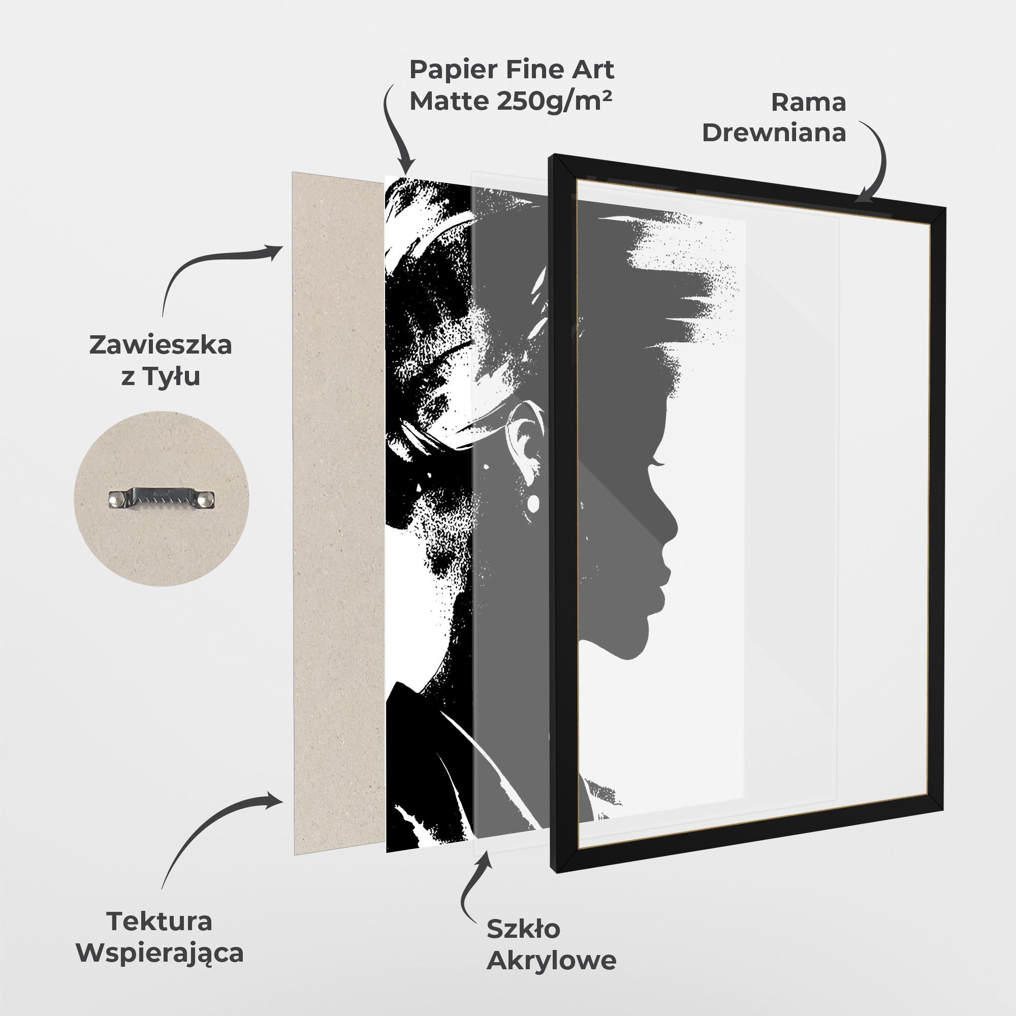Plakat w Ramie Black Silhouette mockup 1