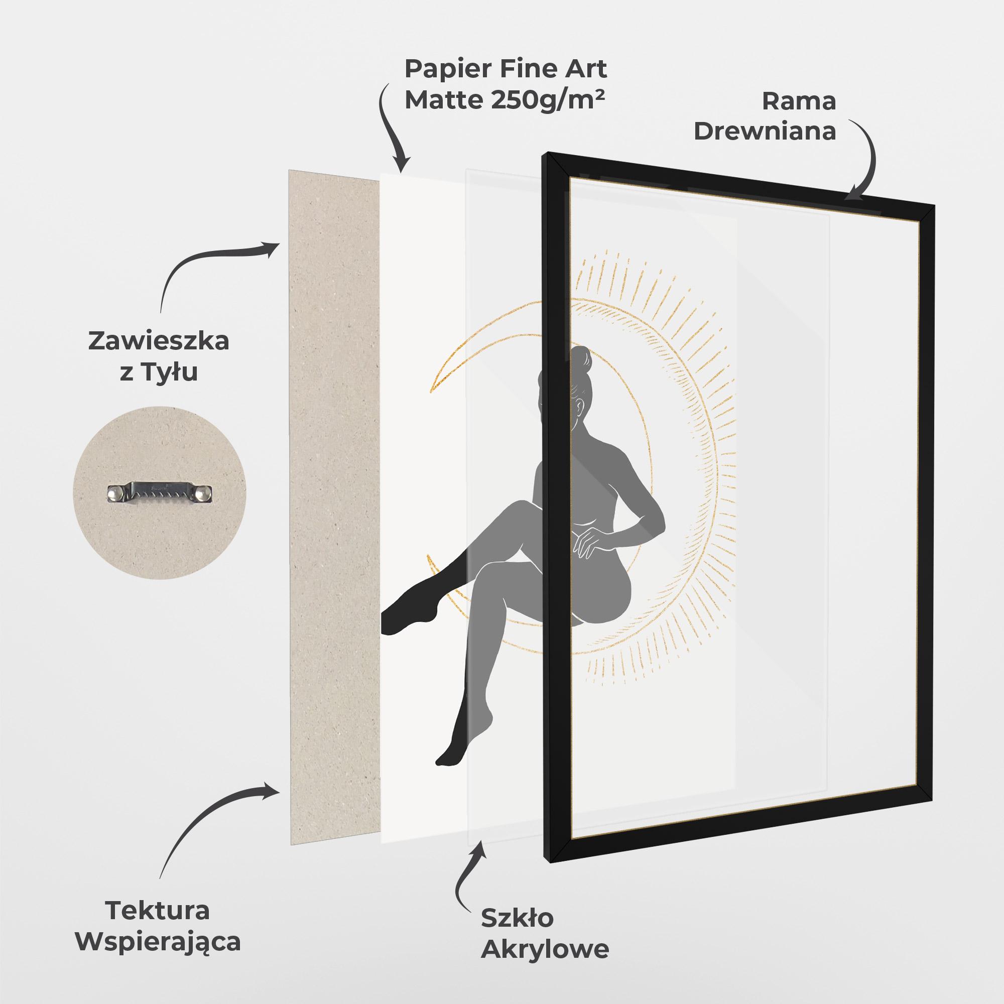 Plakat w Ramie Sitting On The Moon mockup 1