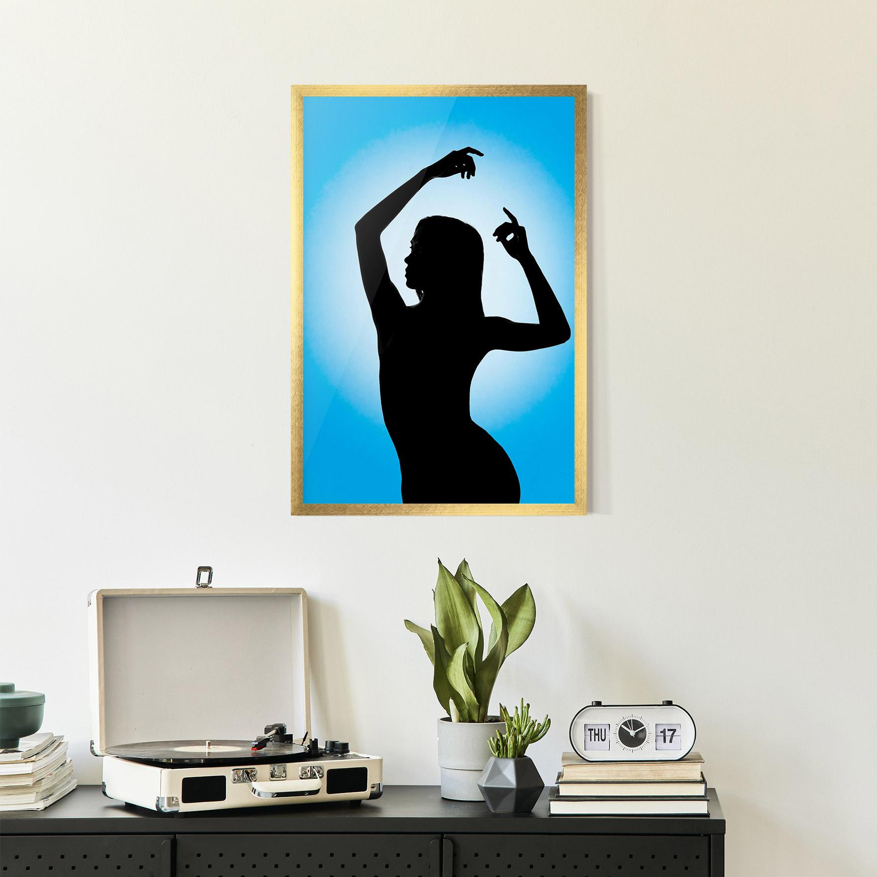 Plakat w Ramie Blue Background mockup 2