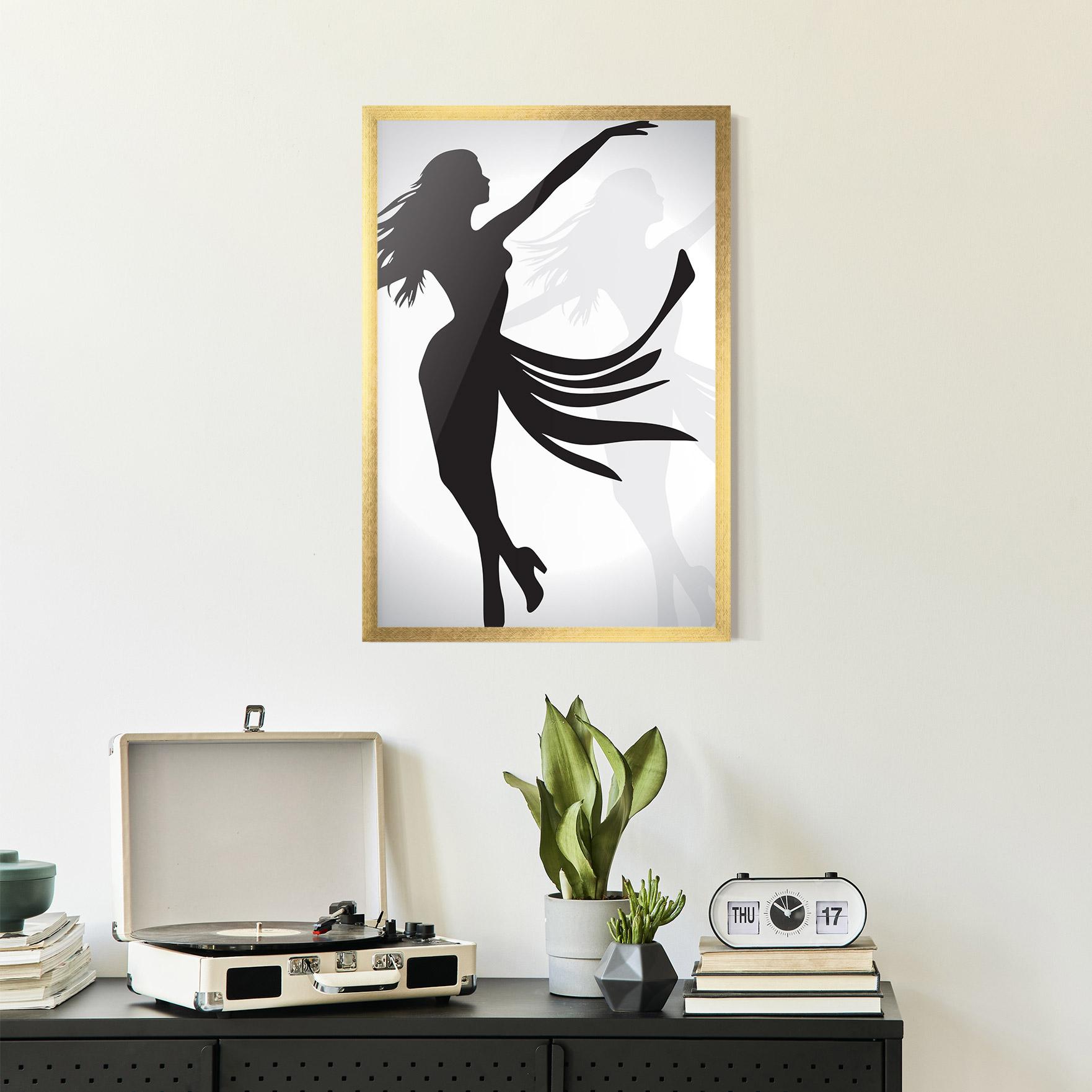 Plakat w Ramie Dance Shilouette mockup 2