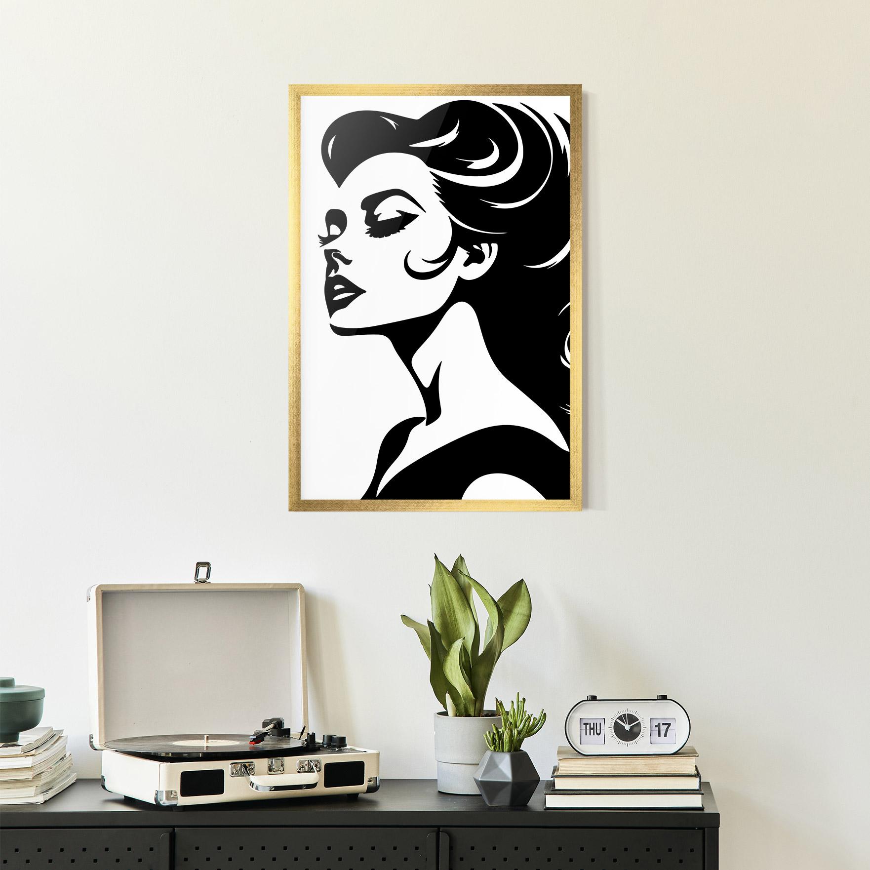 Plakat w Ramie Eyeliner Shilouette mockup 2