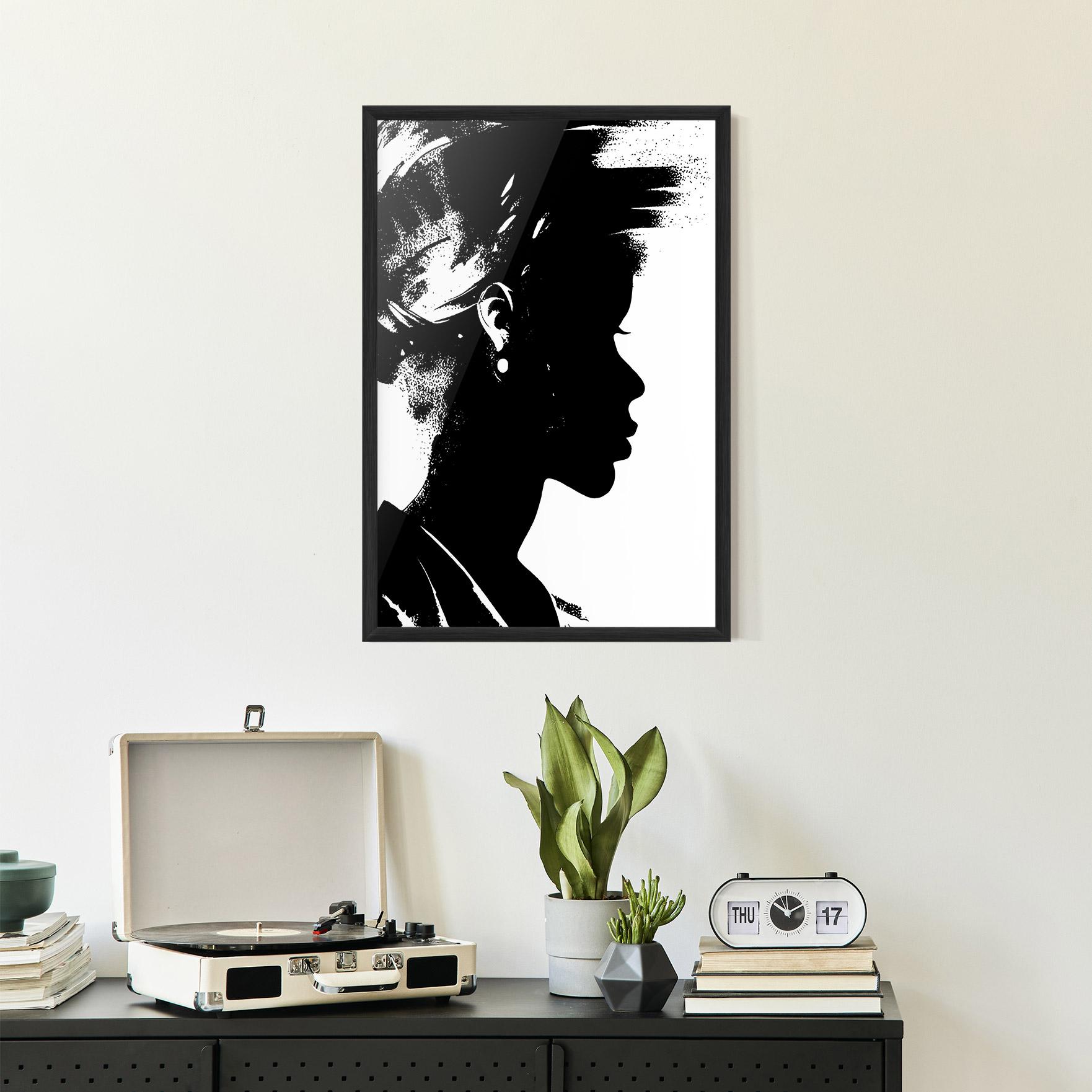 Plakat w Ramie Black Silhouette mockup 2