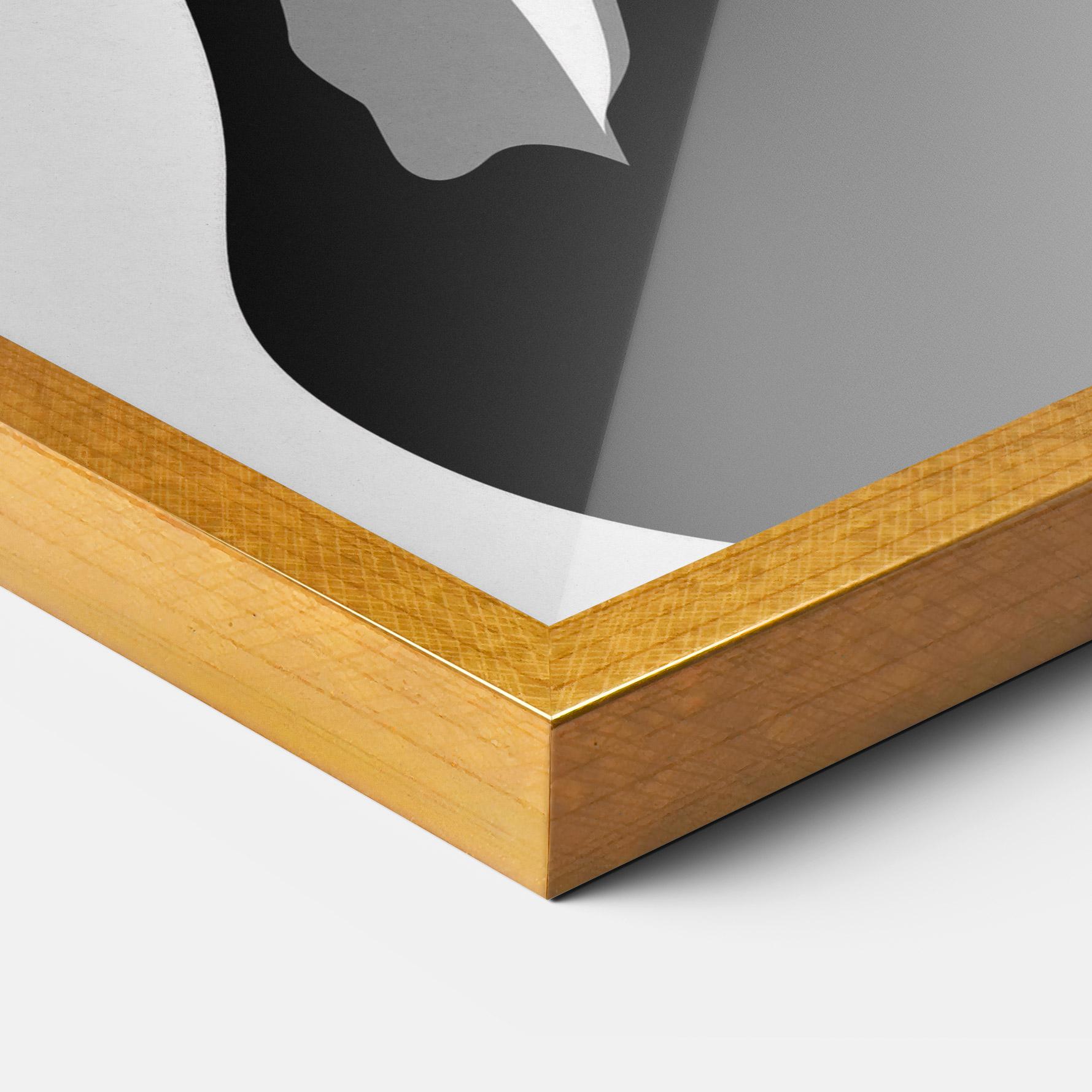 Plakat w Ramie Black Woman Shilouette mockup 3