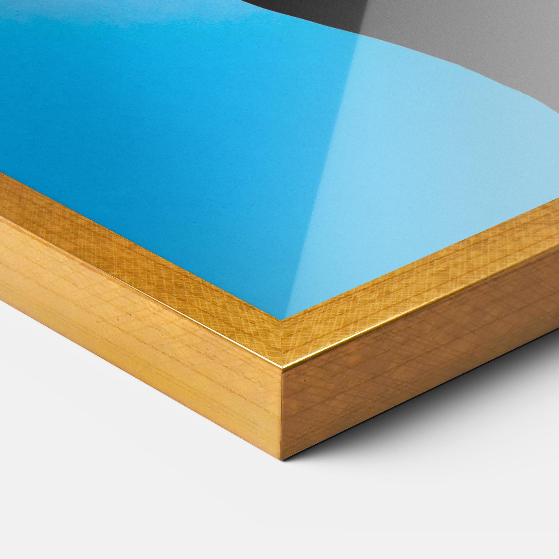 Plakat w Ramie Blue Background mockup 3