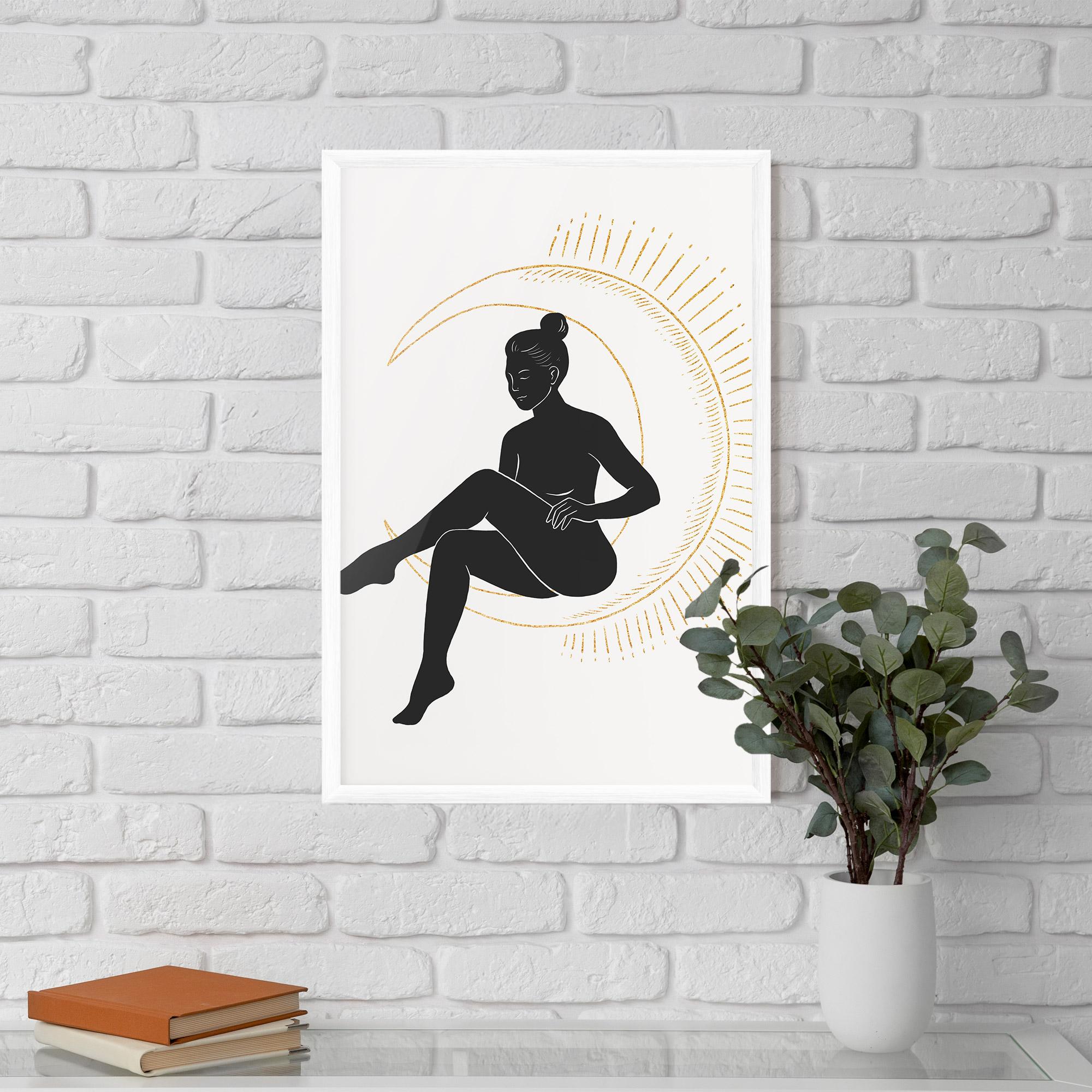 Plakat w Ramie Sitting On The Moon mockup 5