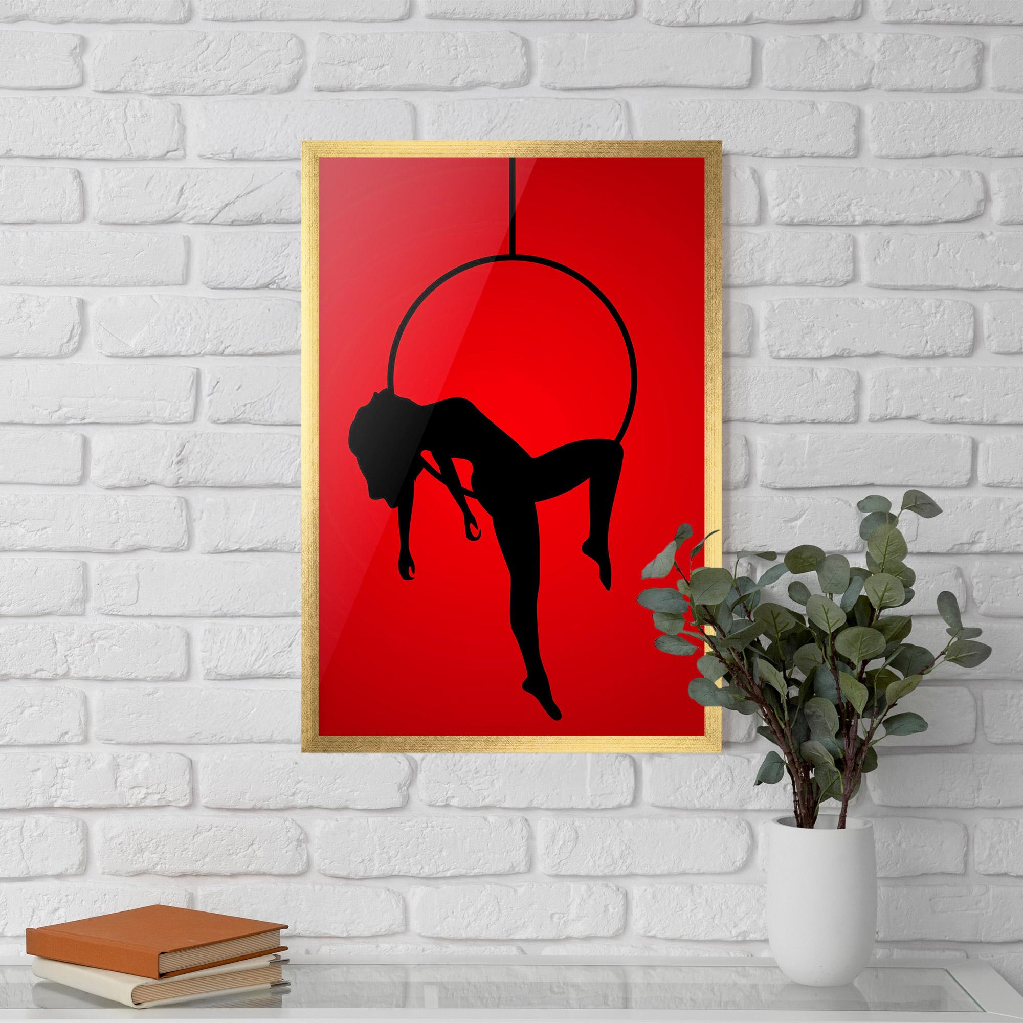 Plakat w Ramie Dancer Shilouette mockup 5