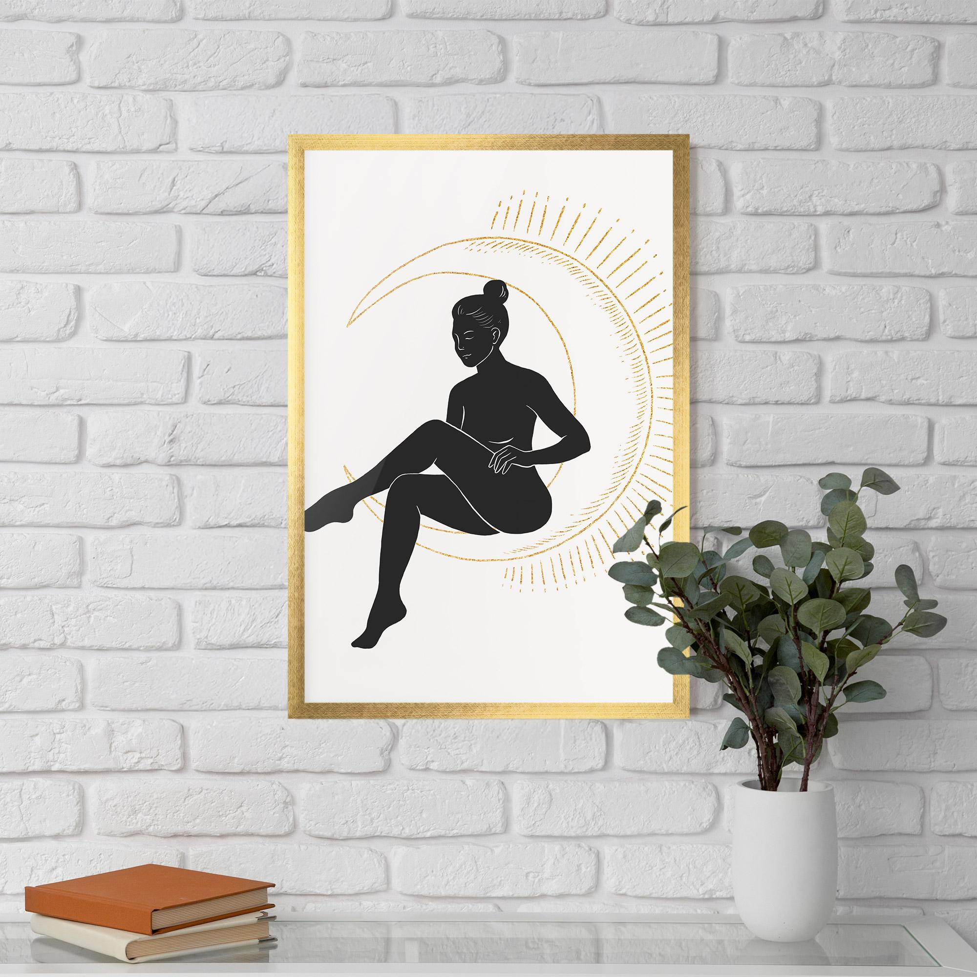 Plakat w Ramie Sitting On The Moon mockup 5