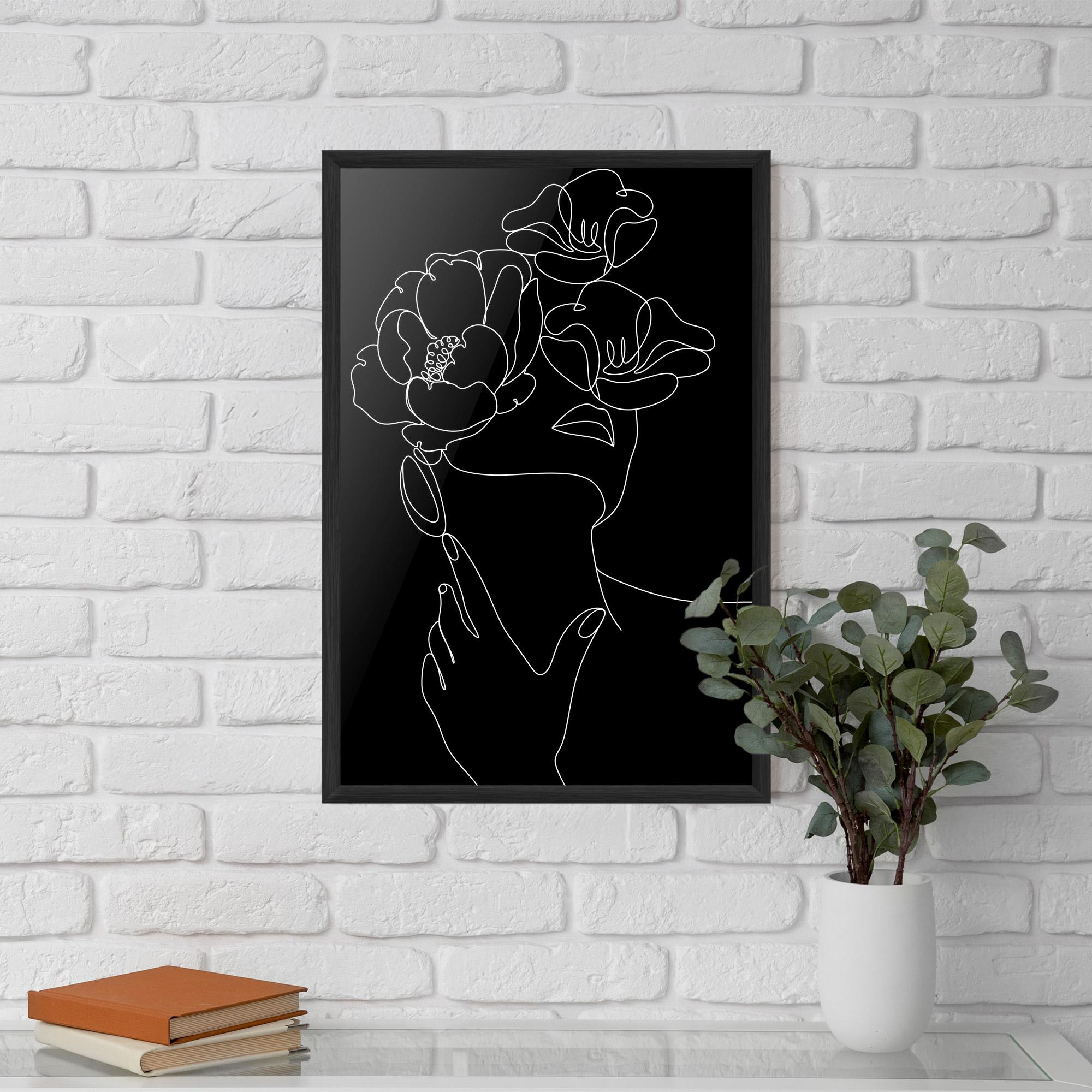 Plakat w Ramie Flower Girl Line mockup 5