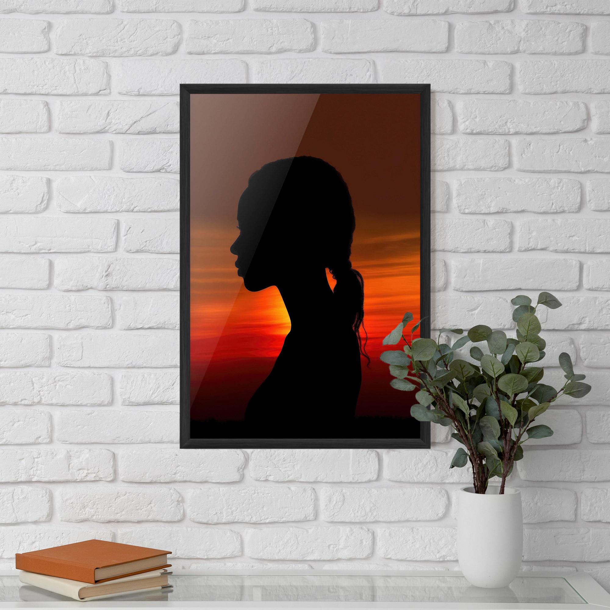 Plakat w Ramie Profile Against Sunset mockup 5