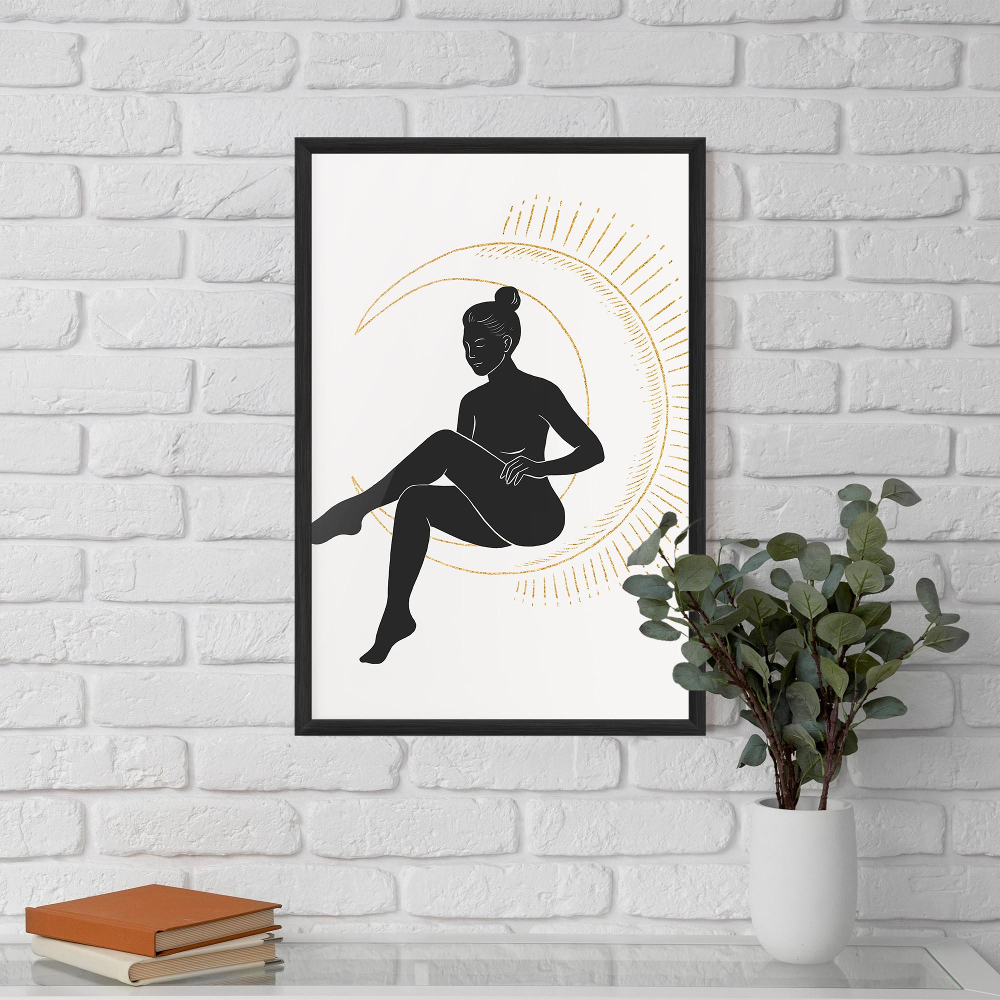 Plakat w Ramie Sitting On The Moon mockup 5