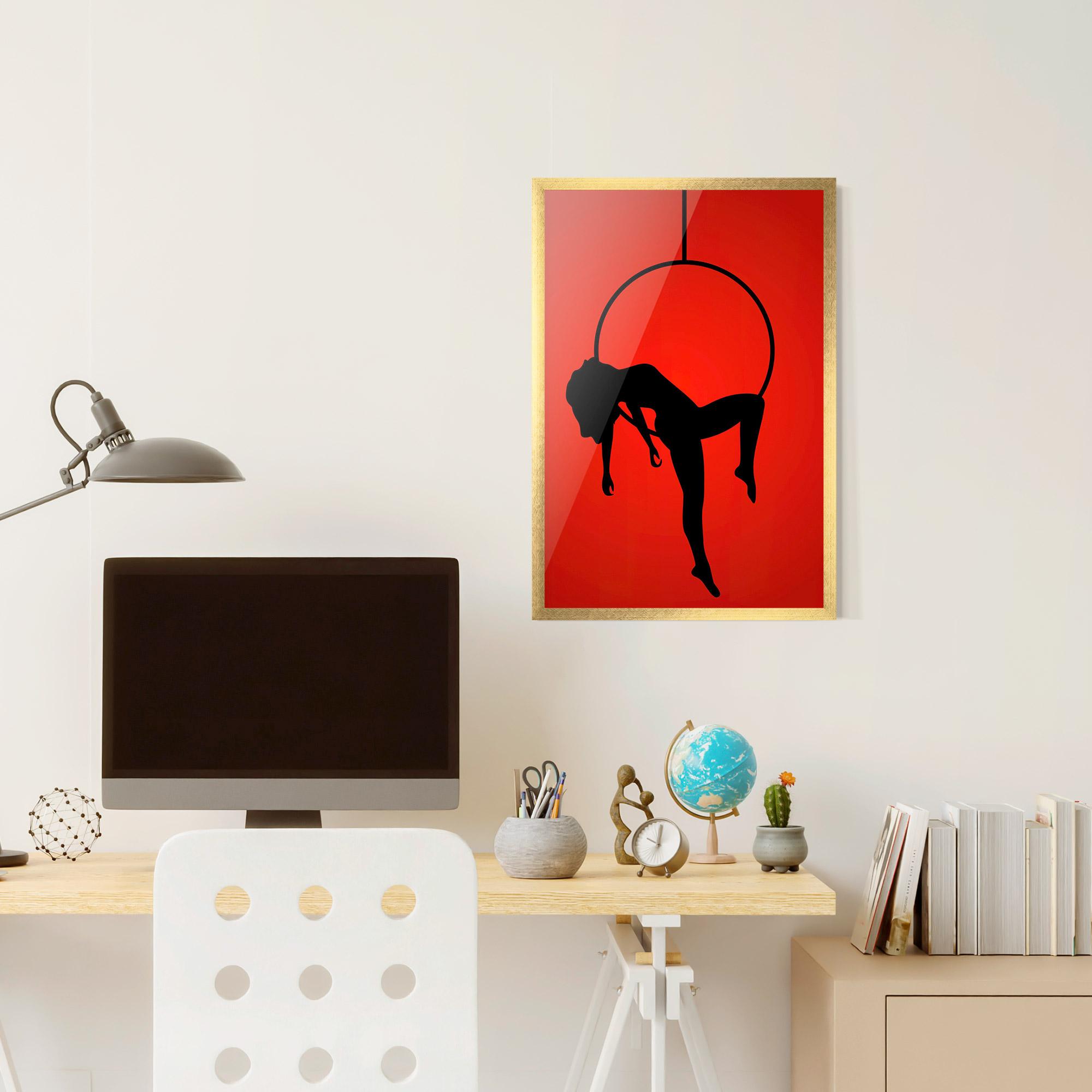 Plakat w Ramie Dancer Shilouette mockup 6