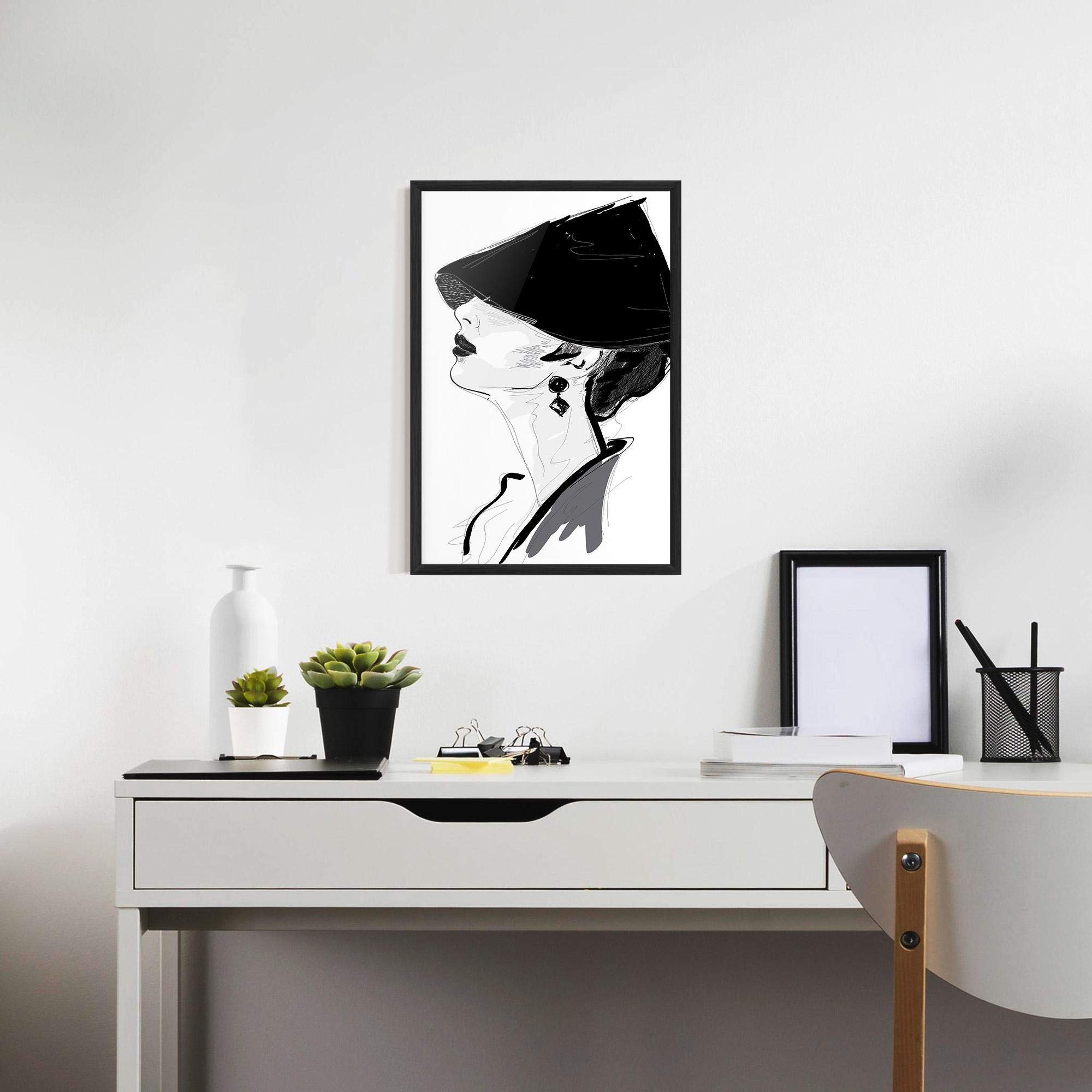 Plakat w Ramie Asian Shilouette mockup 7