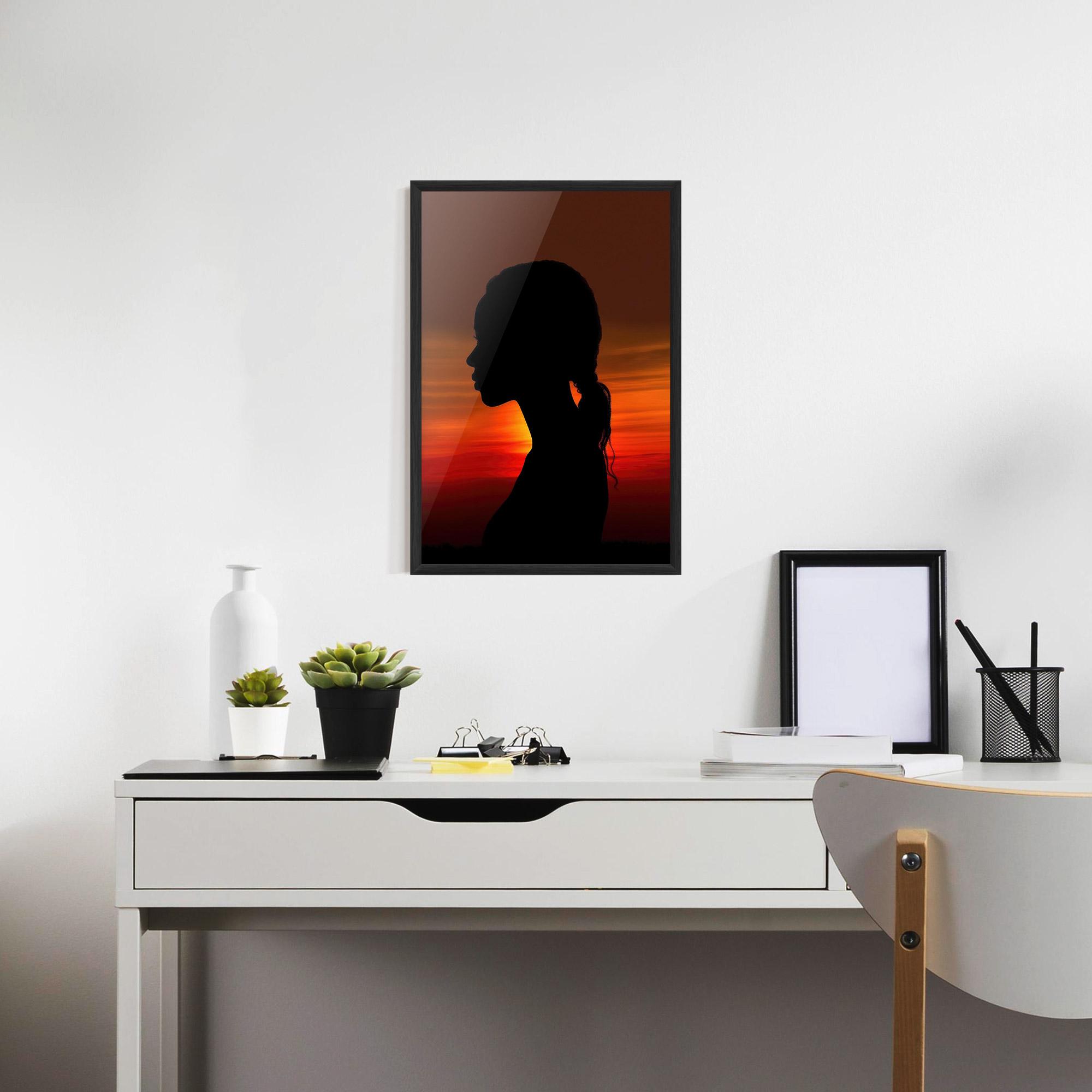 Plakat w Ramie Profile Against Sunset mockup 7