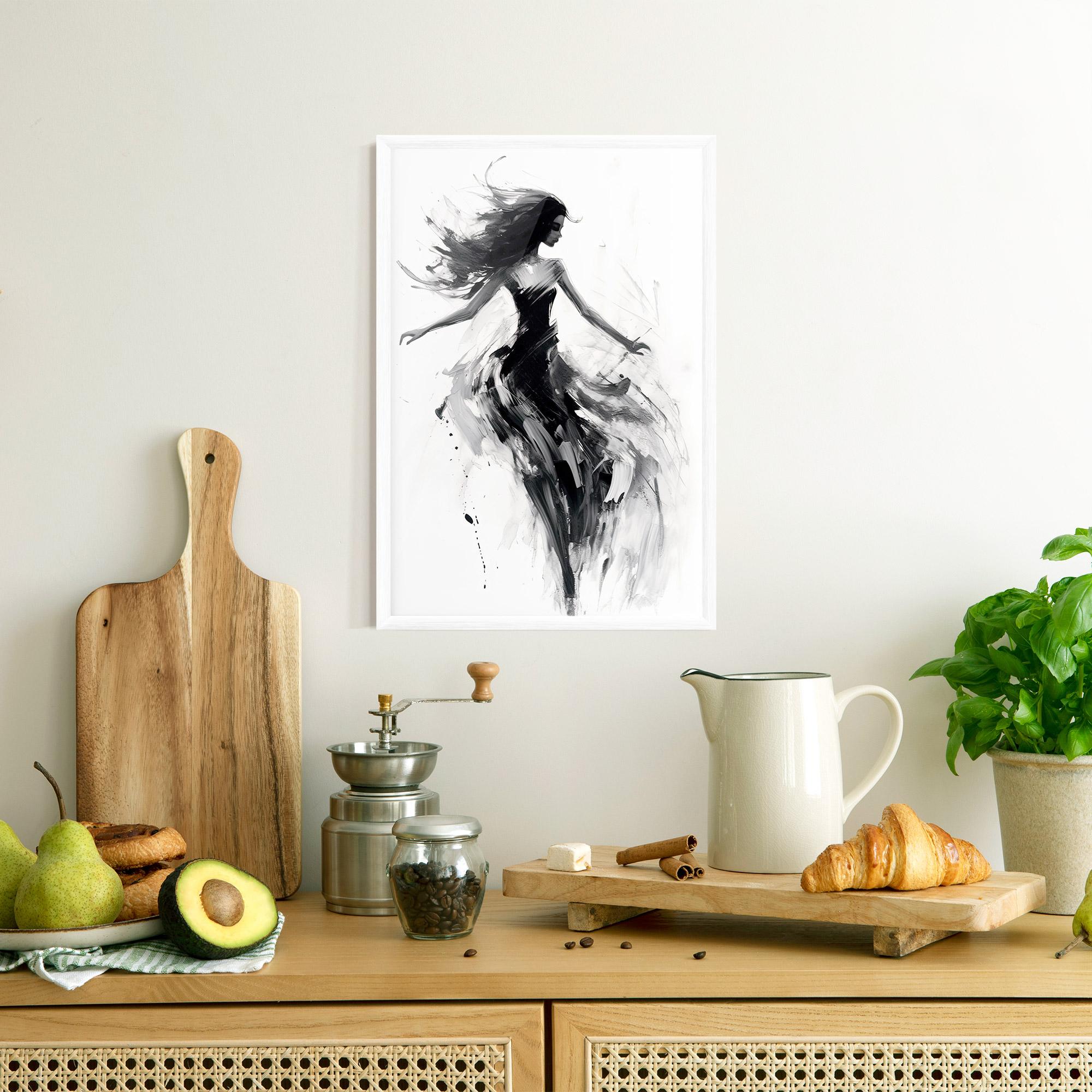 Plakat w Ramie Black Ink Woman mockup 8