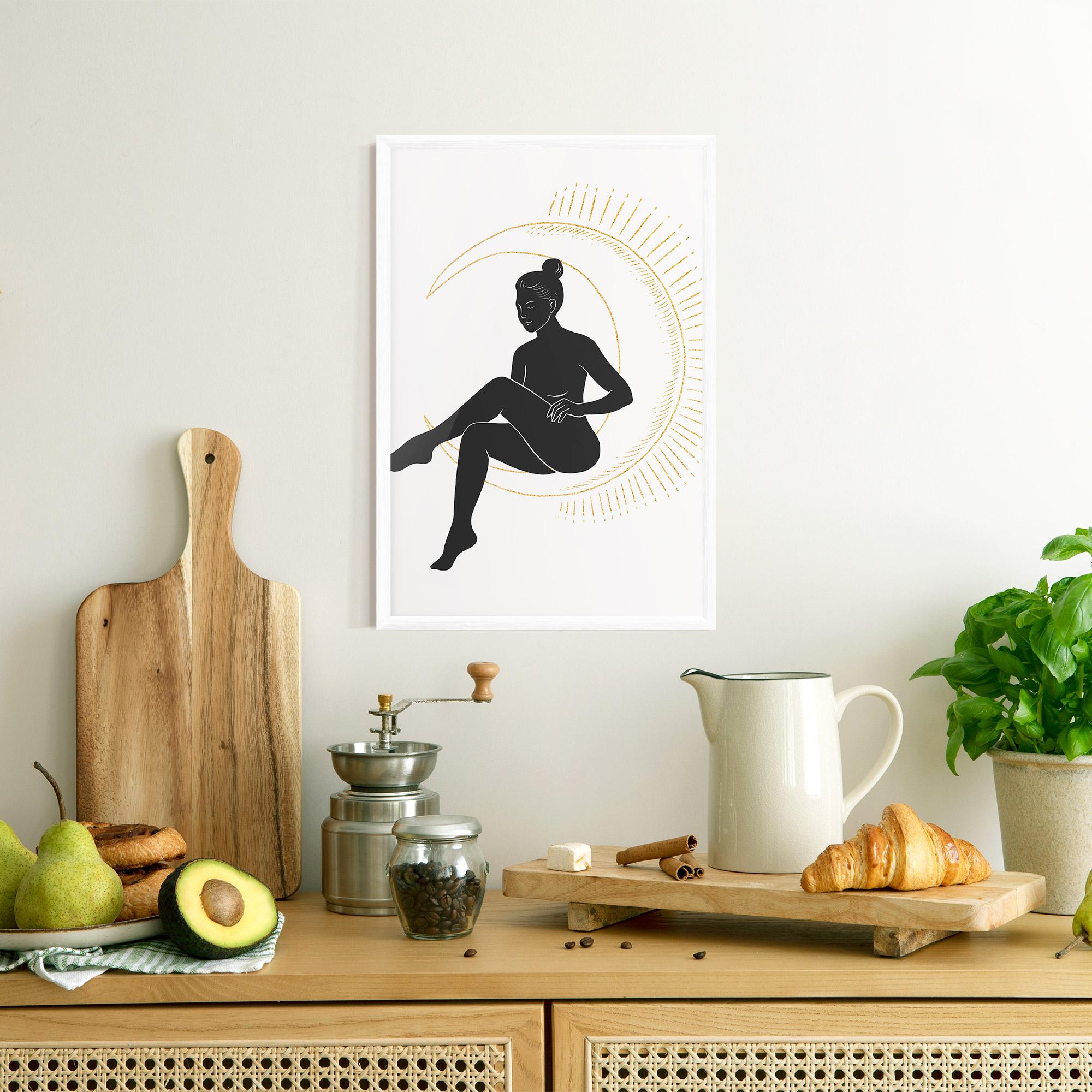 Plakat w Ramie Sitting On The Moon mockup 8