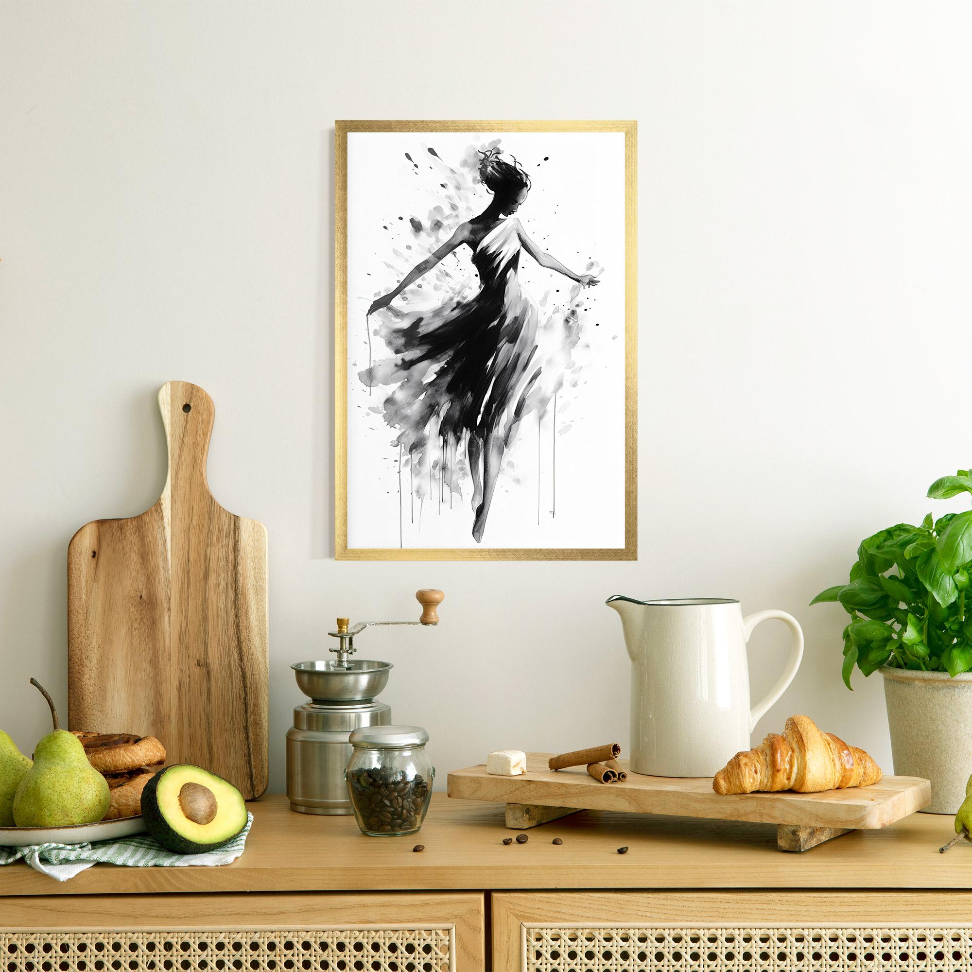Plakat w Ramie Beautiful Dancing Woman mockup 8