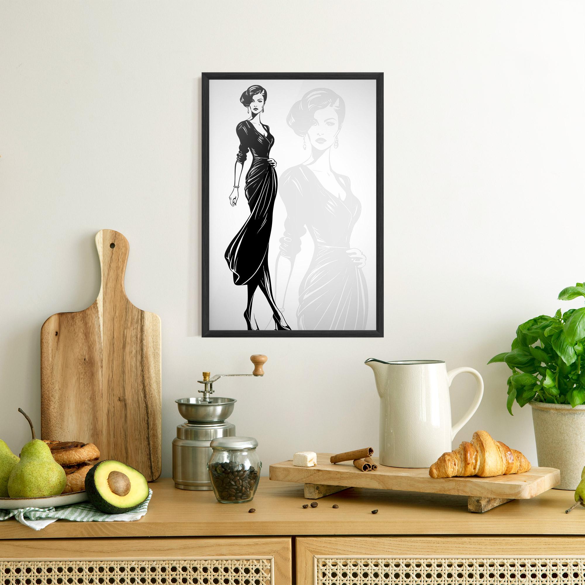 Plakat w Ramie Lady Shilouette mockup 8