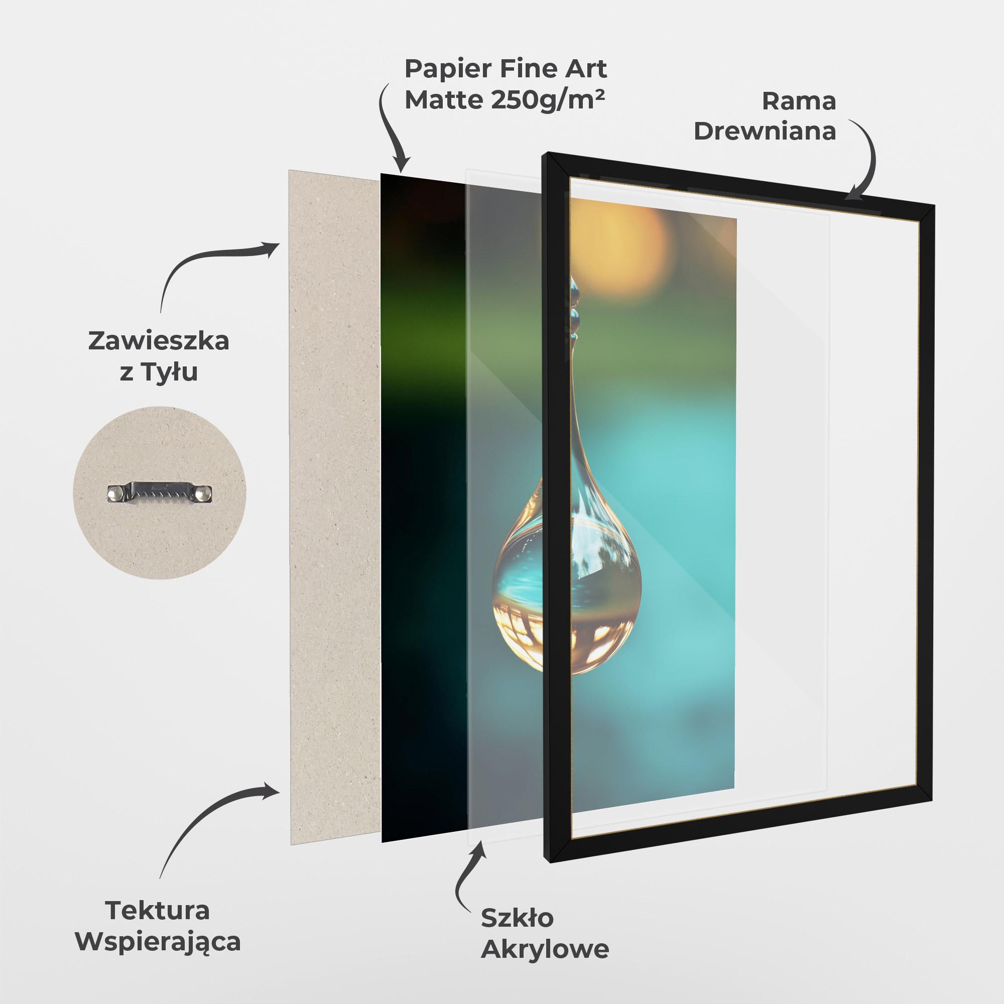 Plakat w Ramie Big Green Drop mockup 1