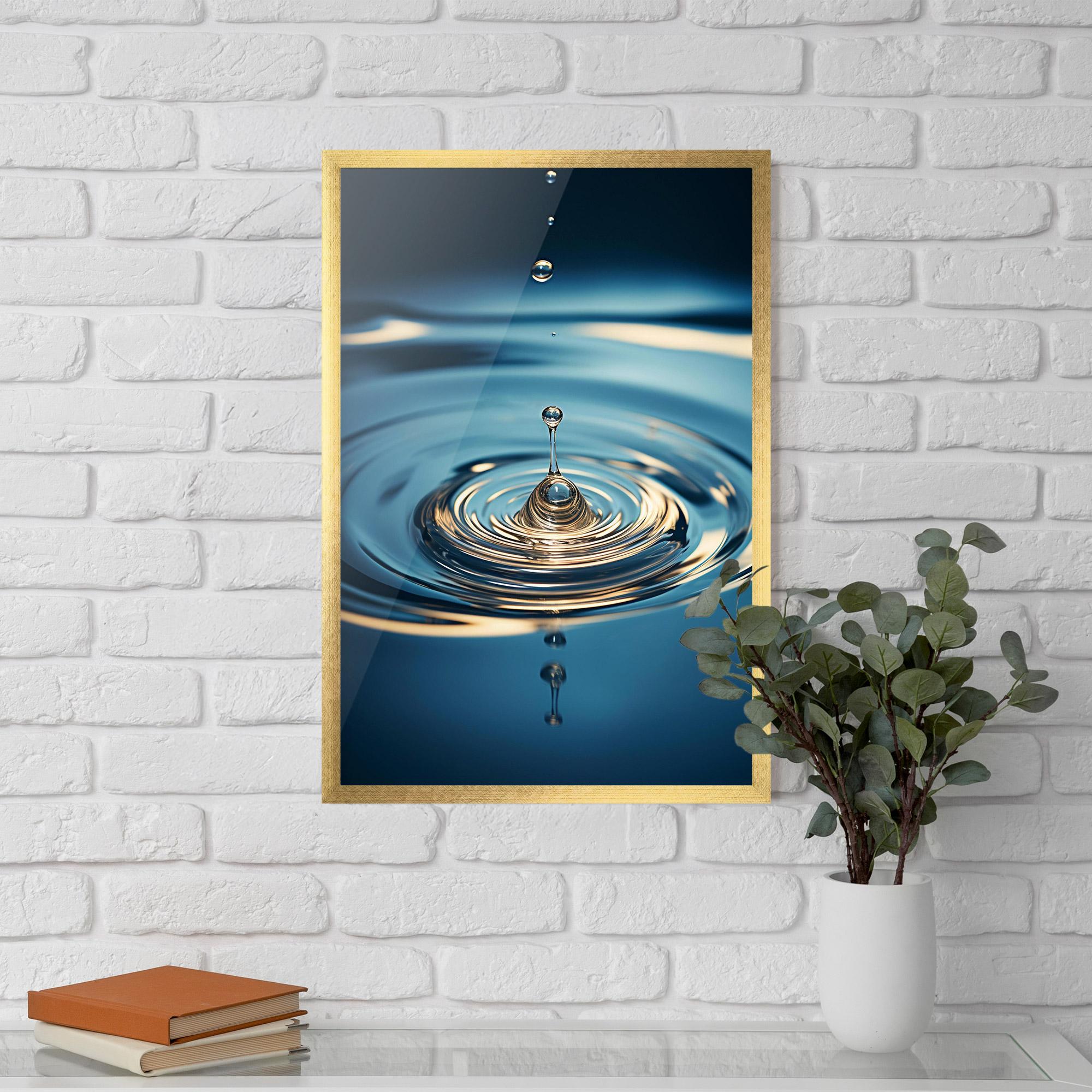 Plakat w Ramie Cream Water Drop mockup 5