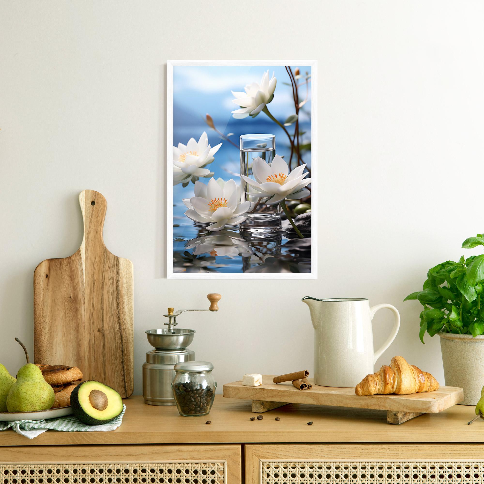 Plakat w Ramie Flower Water Glass mockup 8