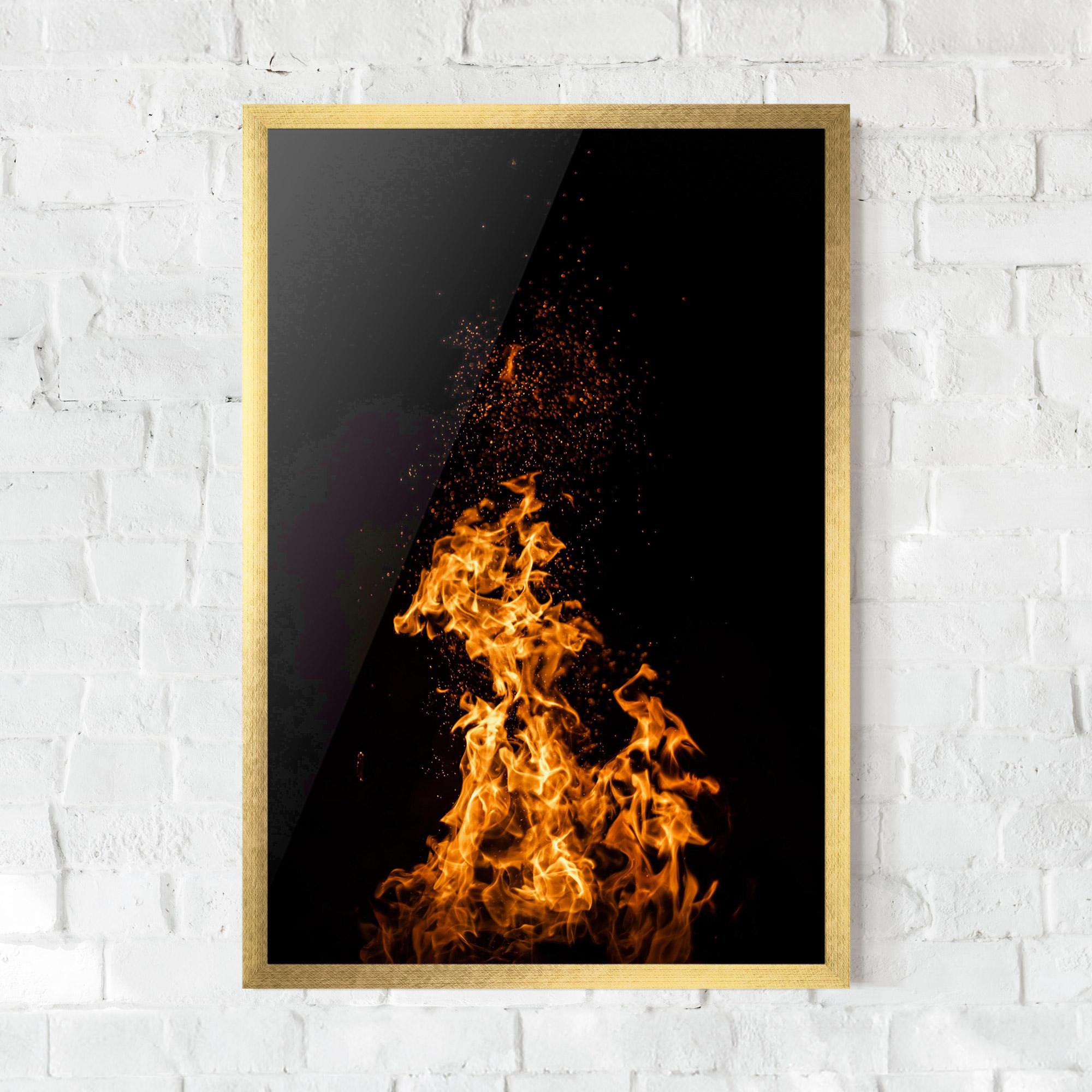 Plakat w Ramie Big Fire mockup 0