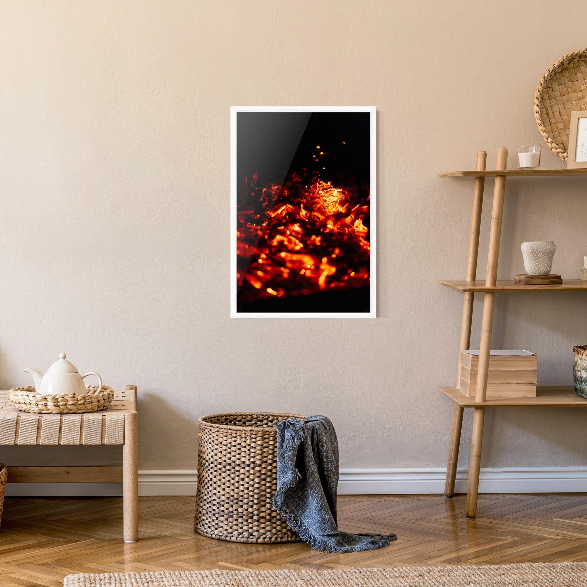 Plakat w Ramie Fire Coal mockup 9