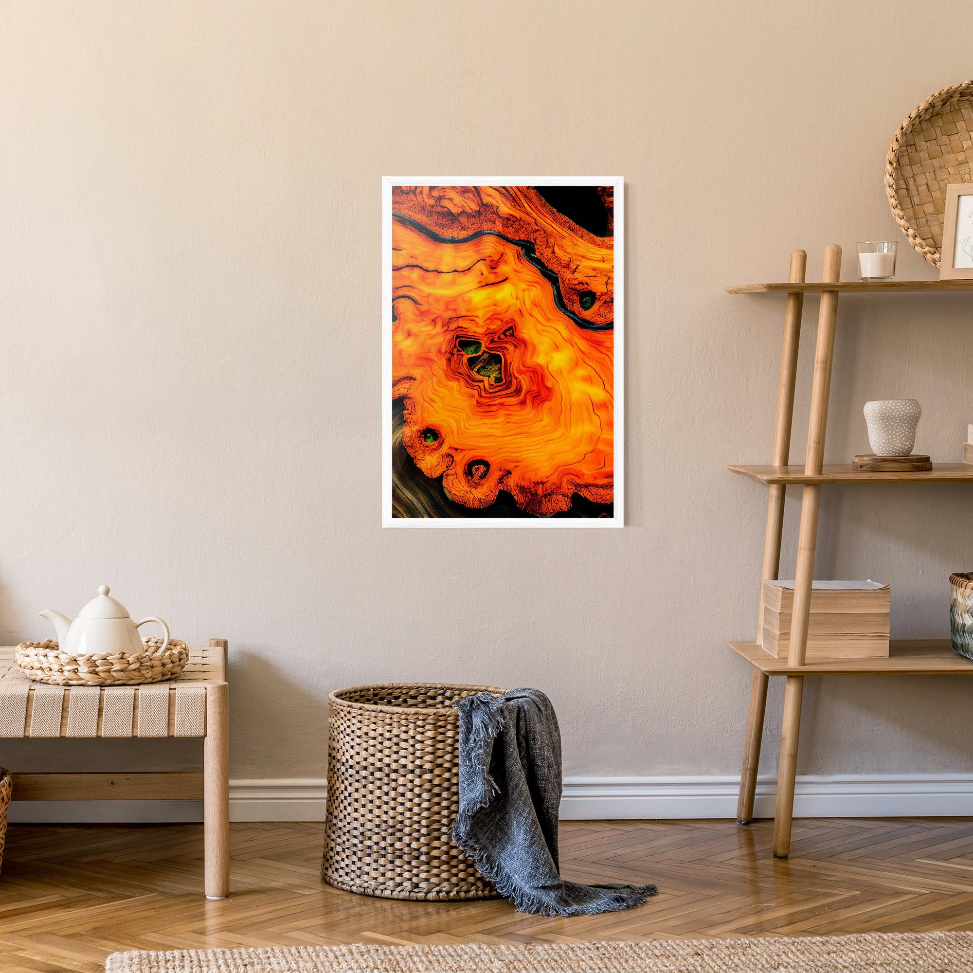 Plakat w Ramie Fire Wood Texture mockup 9