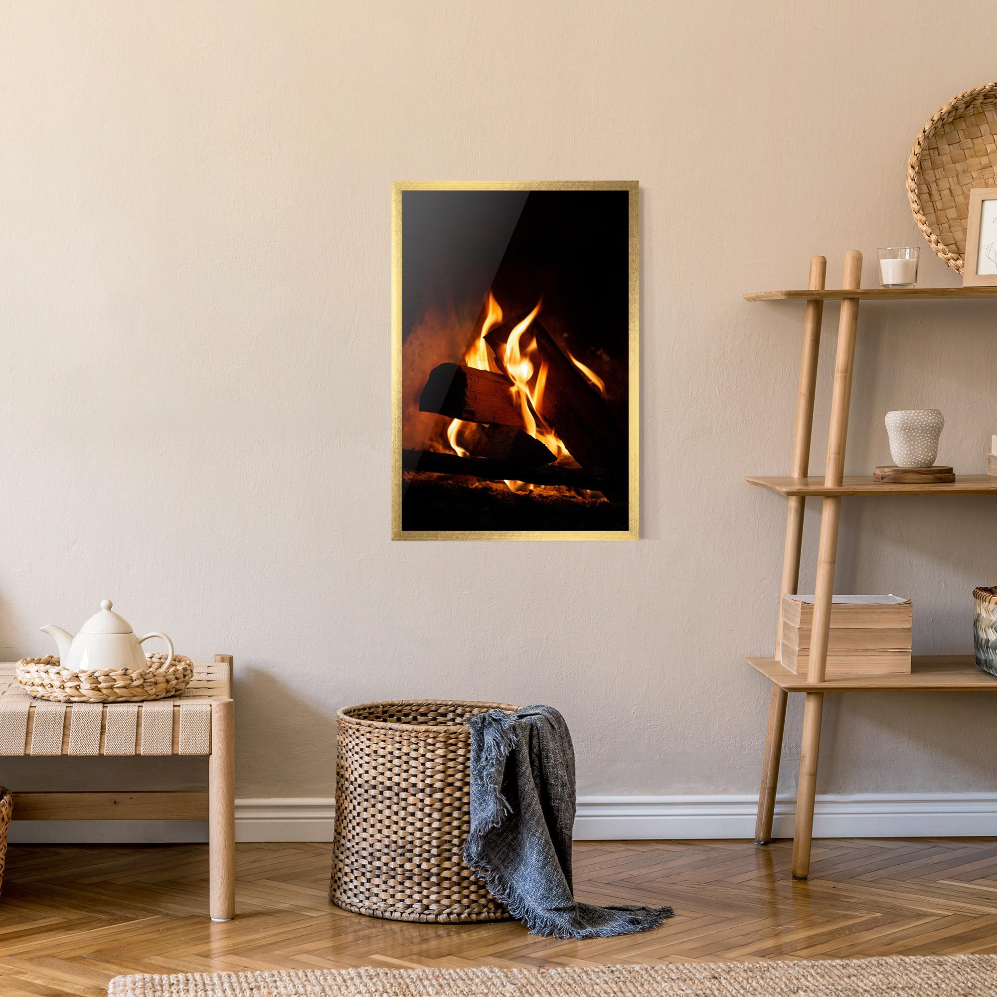 Plakat w Ramie Fire Wood View mockup 9